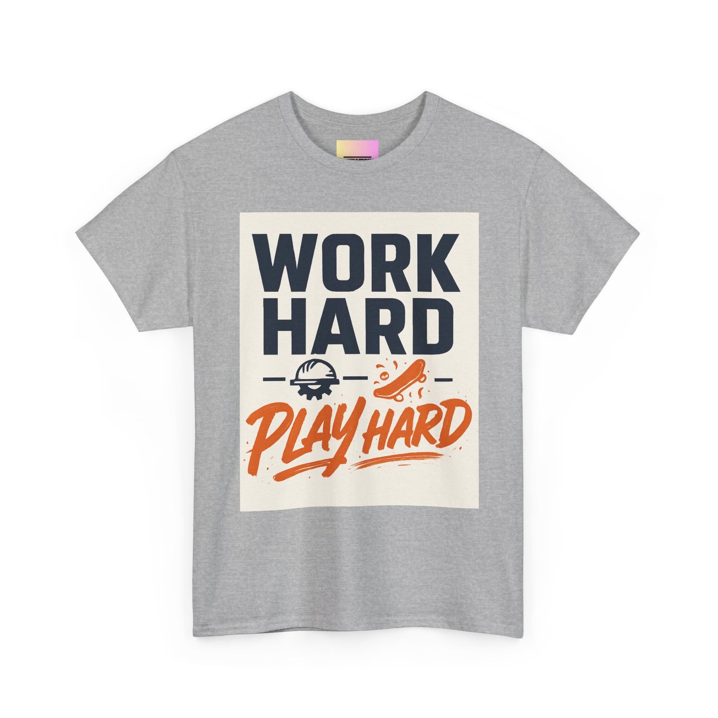 Work Hard Play Hard T-Shirt — Motivational Graphic Tee for Sports & Everyday Wear
