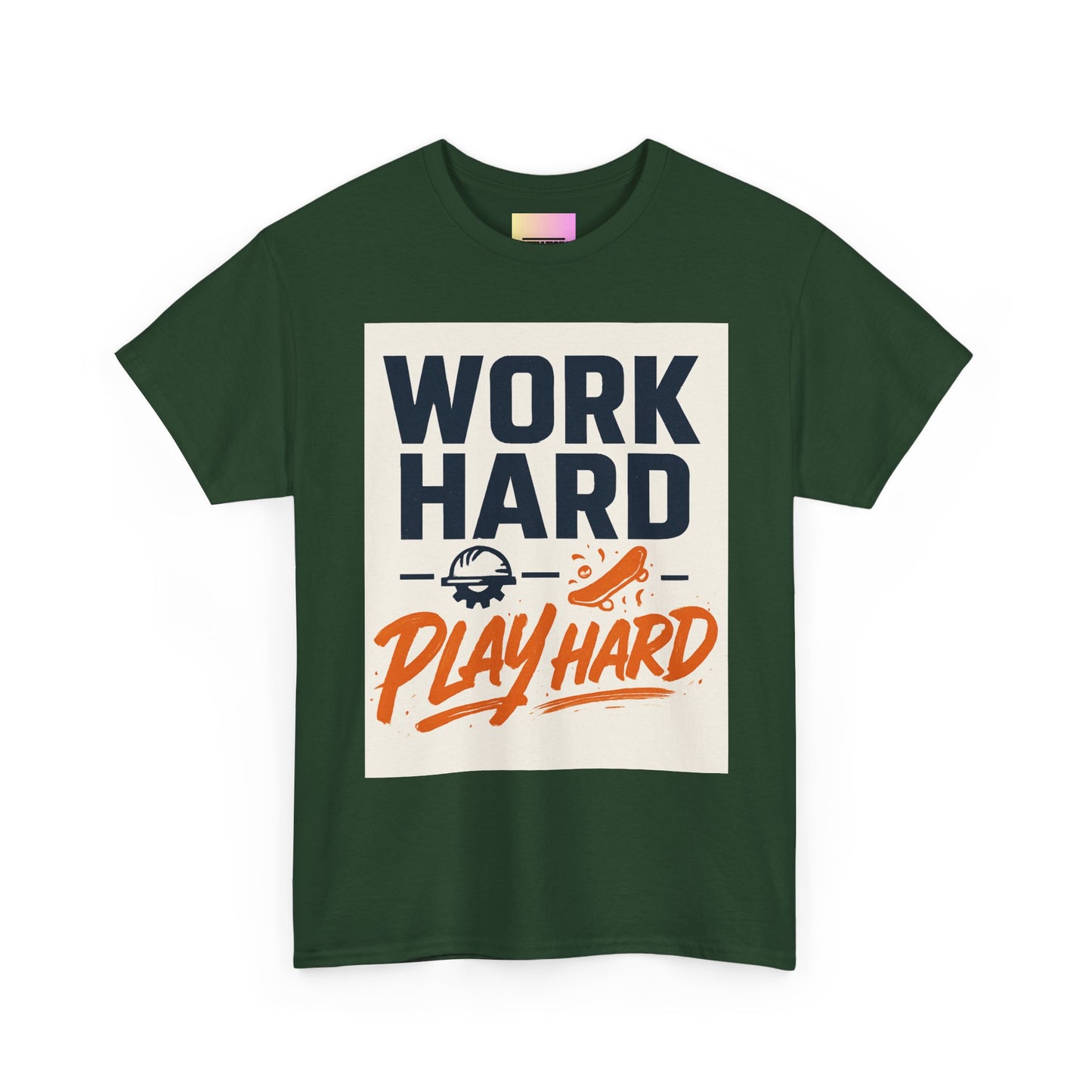 Work Hard Play Hard T-Shirt — Motivational Graphic Tee for Sports & Everyday Wear