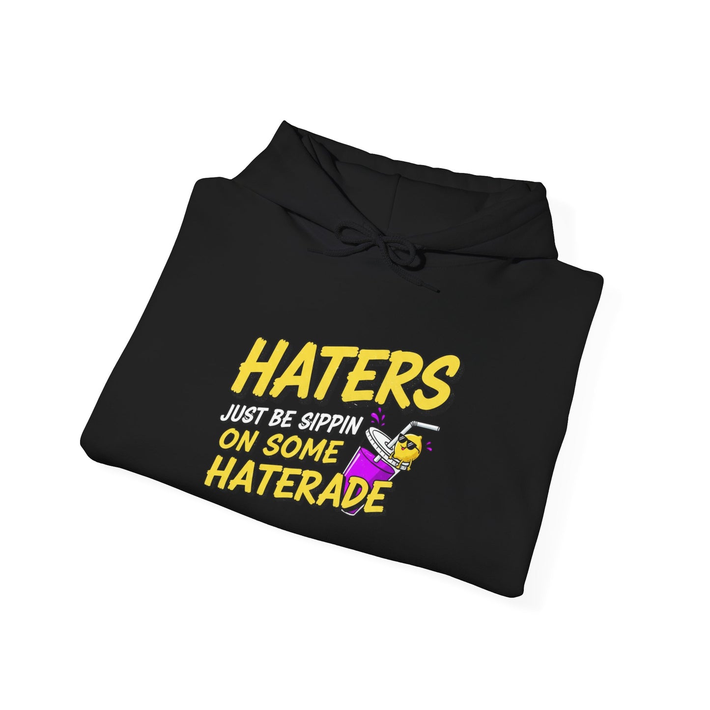 Haters Gonna Hate Skateboard Hoodie — Retro Neon Streetwear Pullover