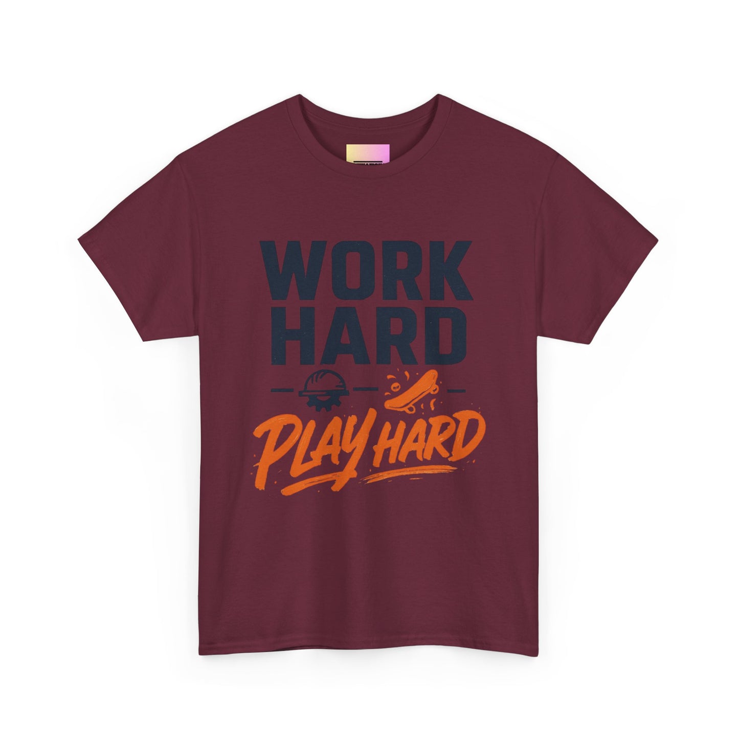Work Hard Play Hard T-Shirt — Motivational Graphic Tee for Sports & Everyday Wear