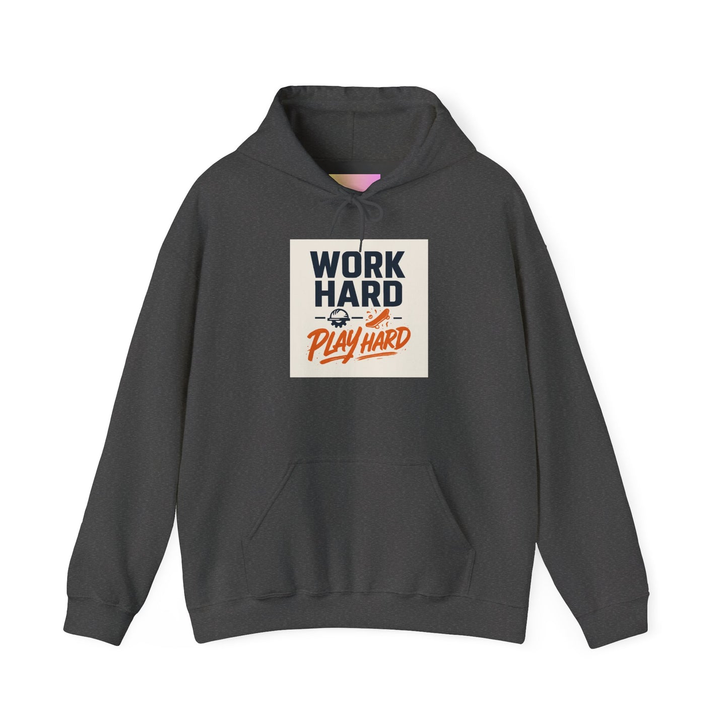 Work Hard Play Hard Hoodie – Retro Motivational Graphic Pullover