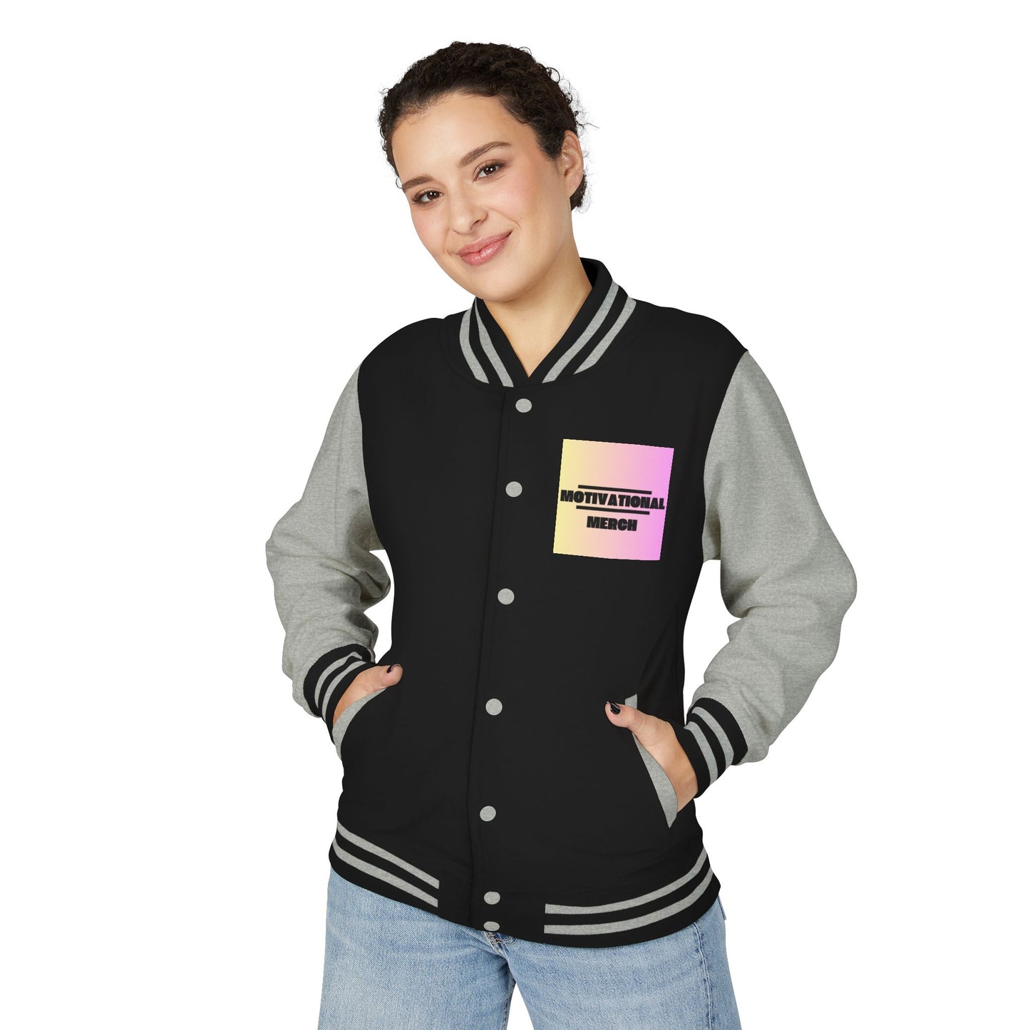 Letterman Jacket — Retro "HATERS" Graphic Varsity Jacket