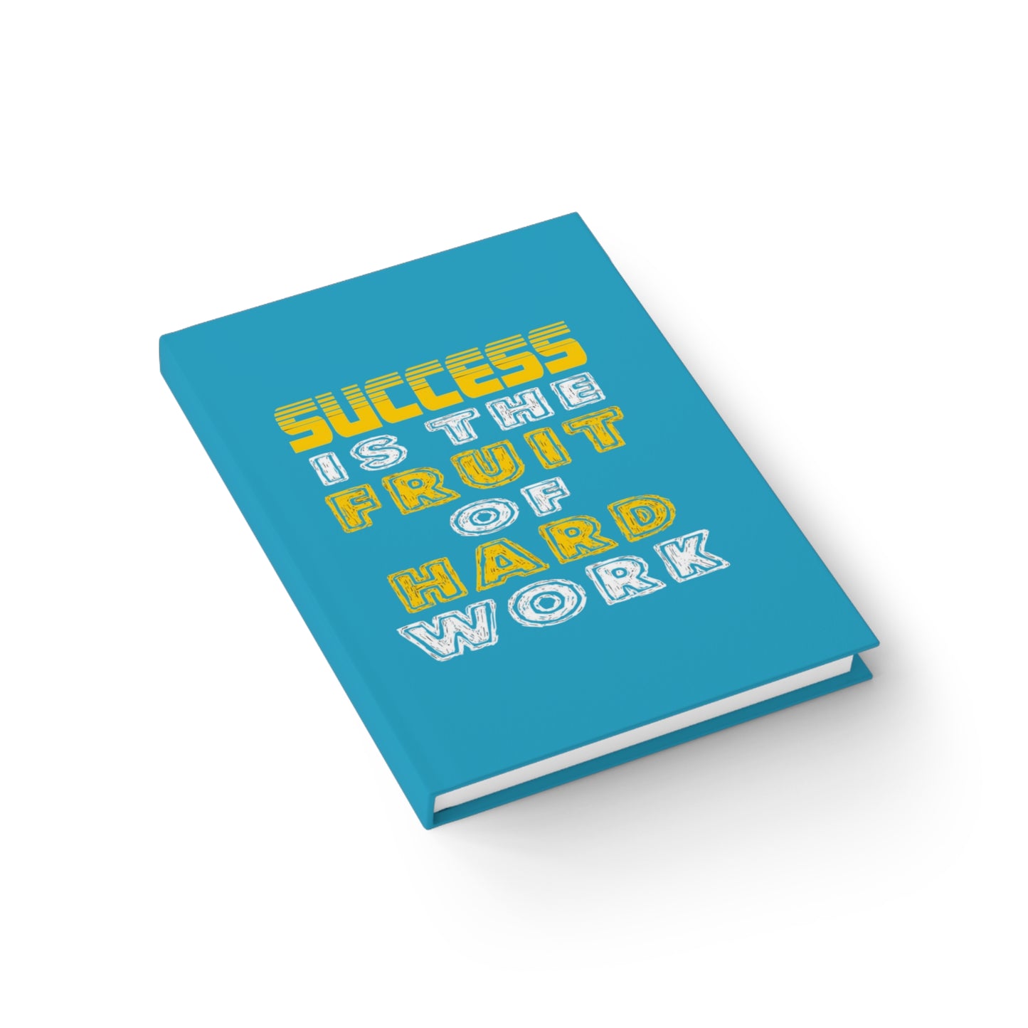 Motivational Journal — “Success Is the Fruit of Hard Work” Ruled Notebook