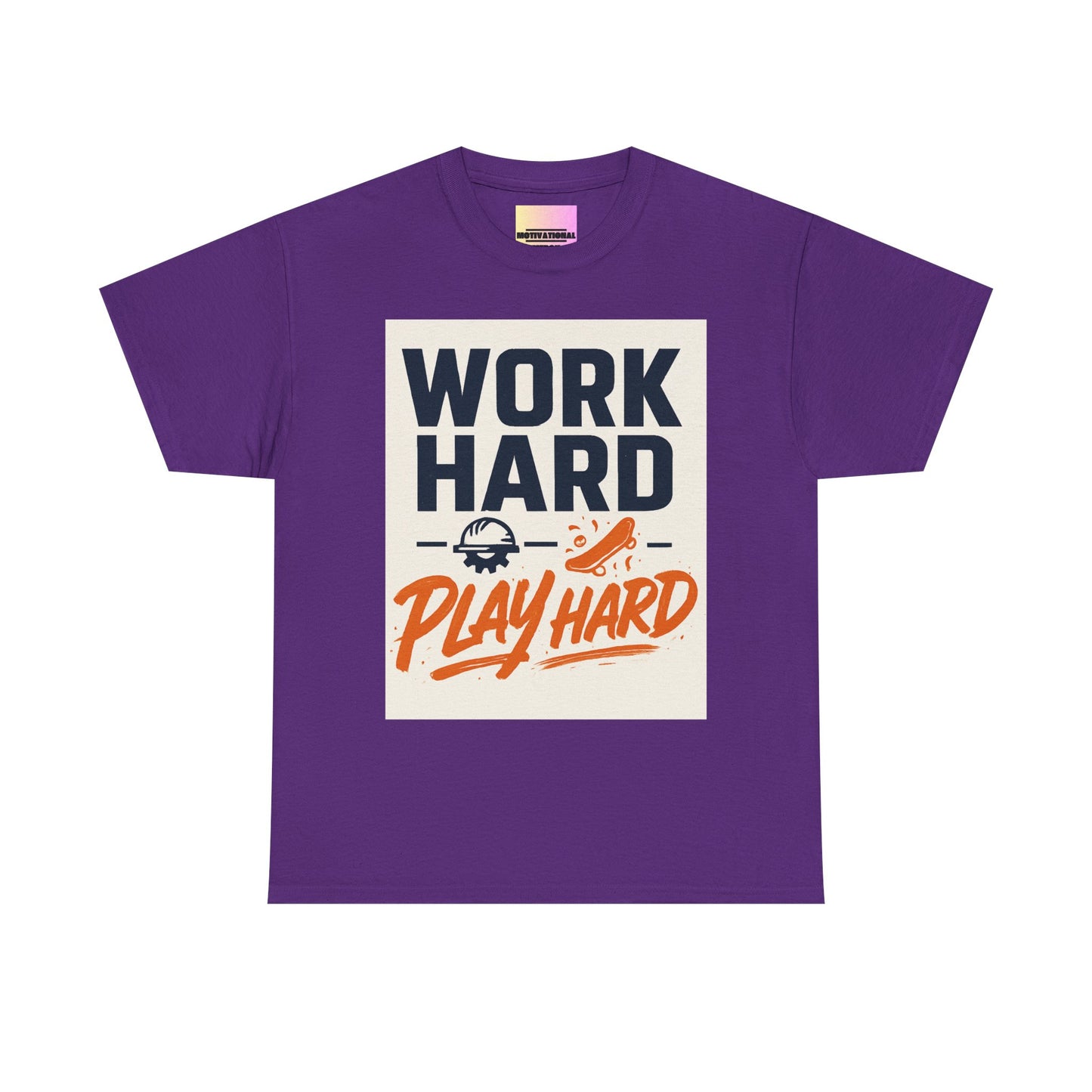 Work Hard Play Hard T-Shirt — Motivational Graphic Tee for Sports & Everyday Wear