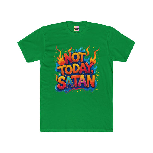 Not Today, Satan T-Shirt — Colorful Flame Graphic Tee