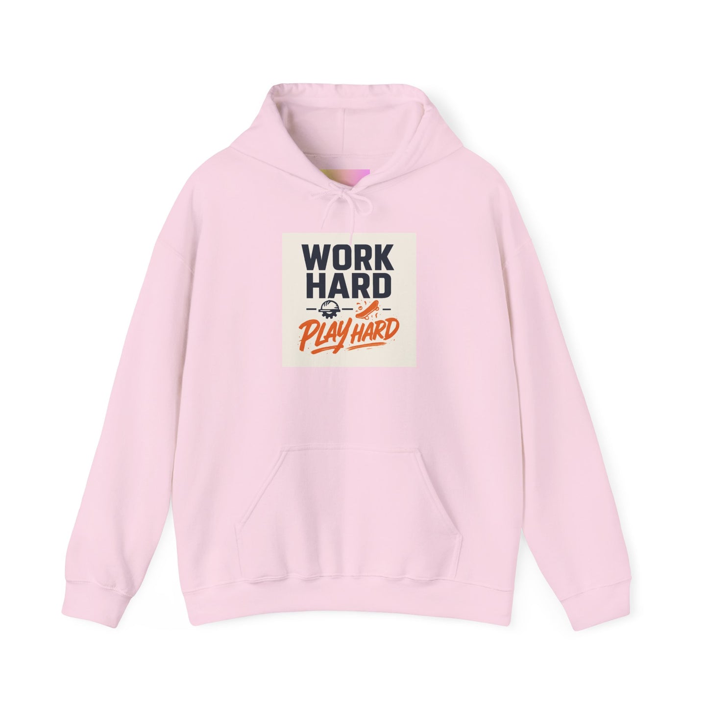 Work Hard Play Hard Hoodie – Retro Motivational Graphic Pullover