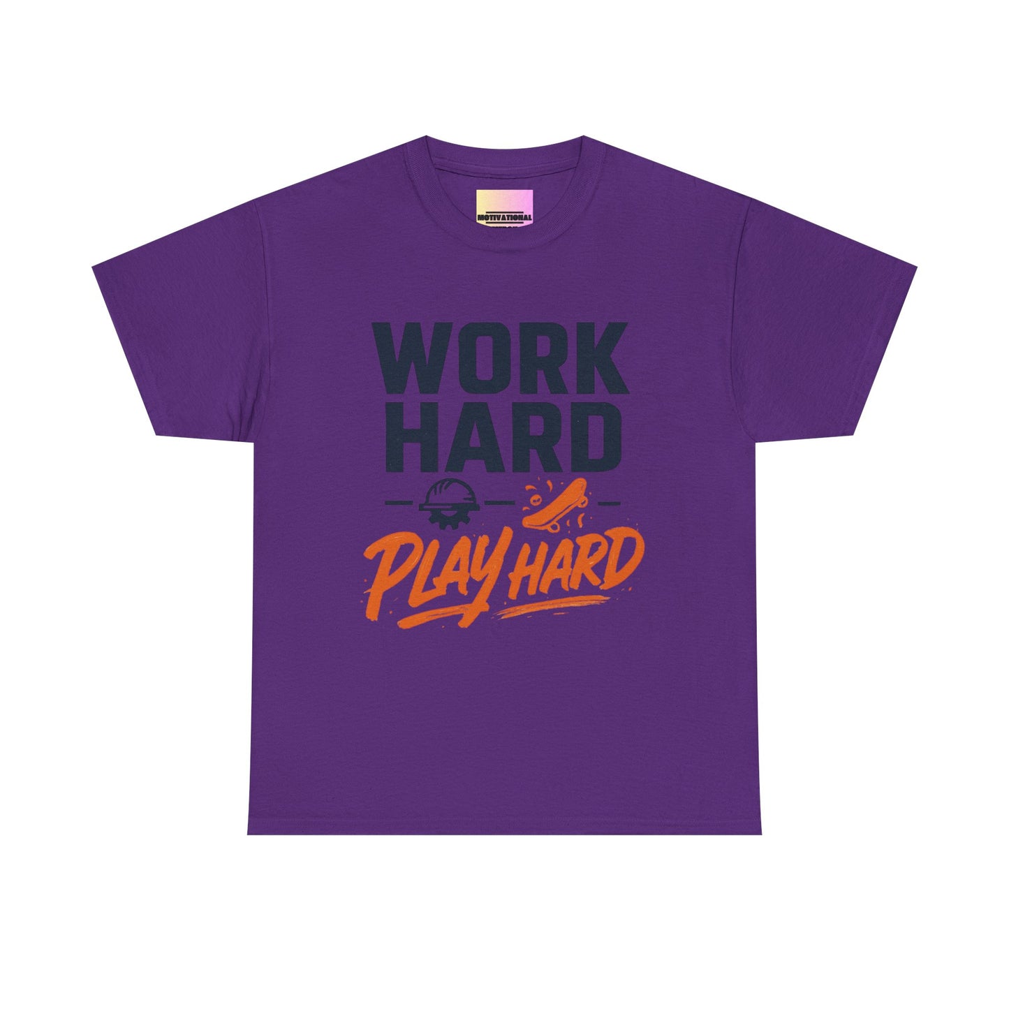Work Hard Play Hard T-Shirt — Motivational Graphic Tee for Sports & Everyday Wear