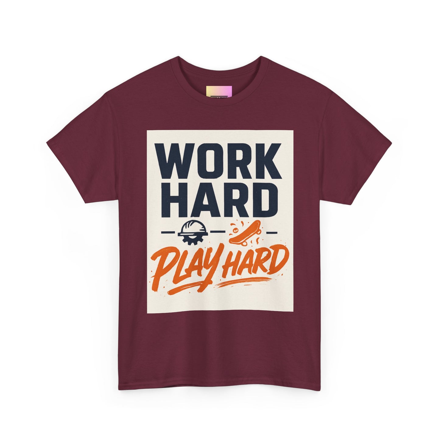 Work Hard Play Hard T-Shirt — Motivational Graphic Tee for Sports & Everyday Wear