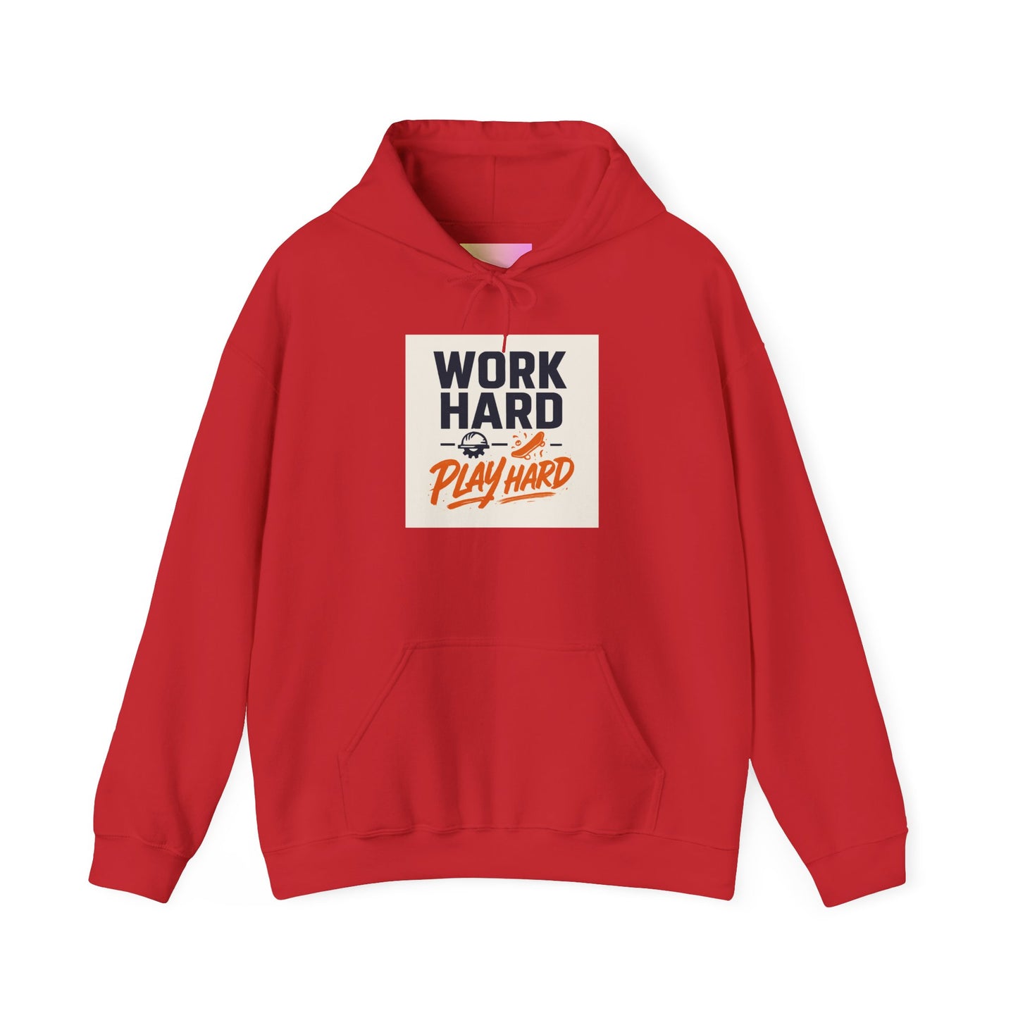 Work Hard Play Hard Hoodie – Retro Motivational Graphic Pullover