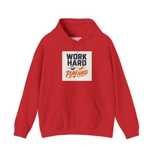 Work Hard Play Hard Hoodie – Retro Motivational Graphic Pullover