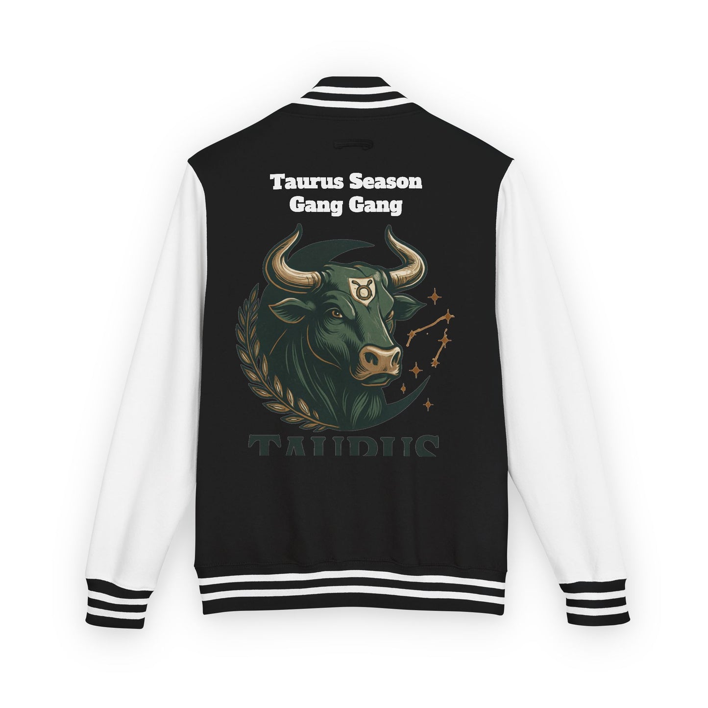 Taurus Zodiac Letterman Jacket — Taurine Bull Constellation Varsity Jacket