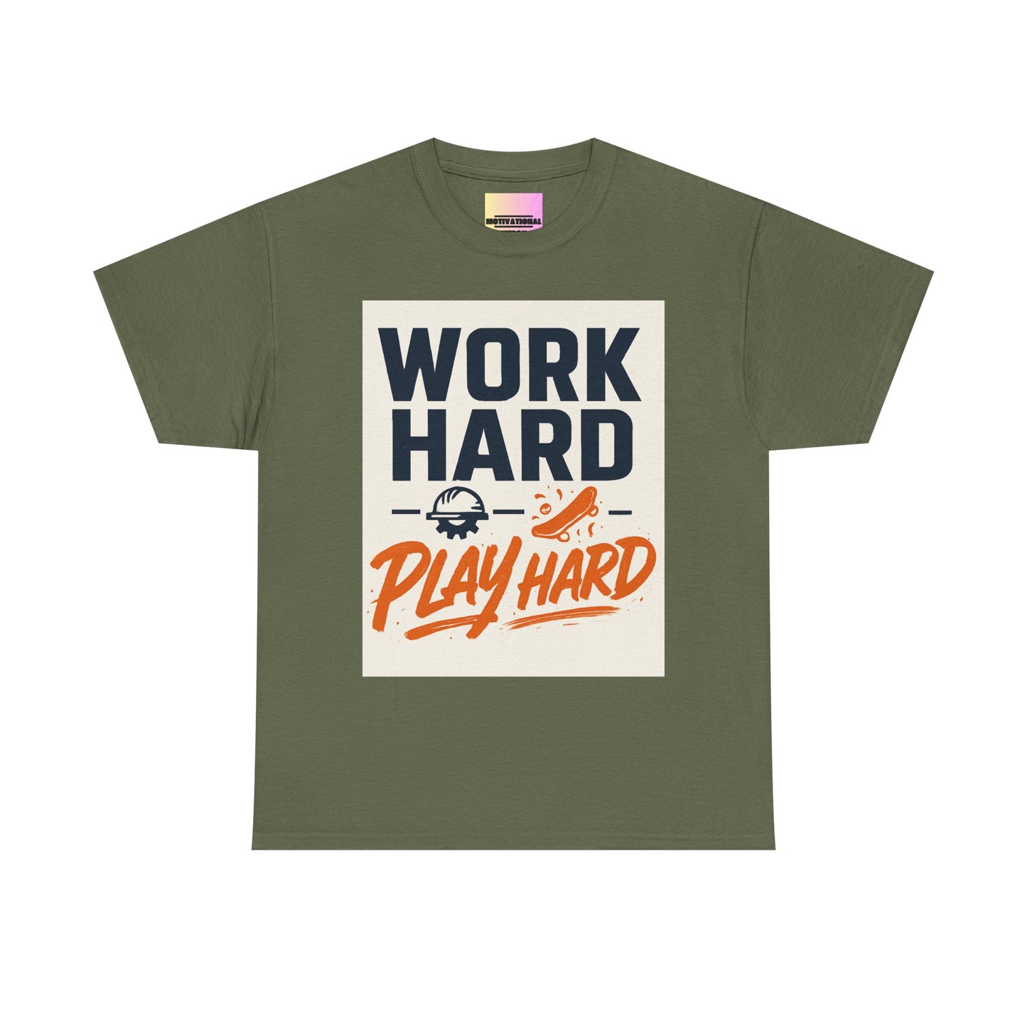 Work Hard Play Hard T-Shirt — Motivational Graphic Tee for Sports & Everyday Wear