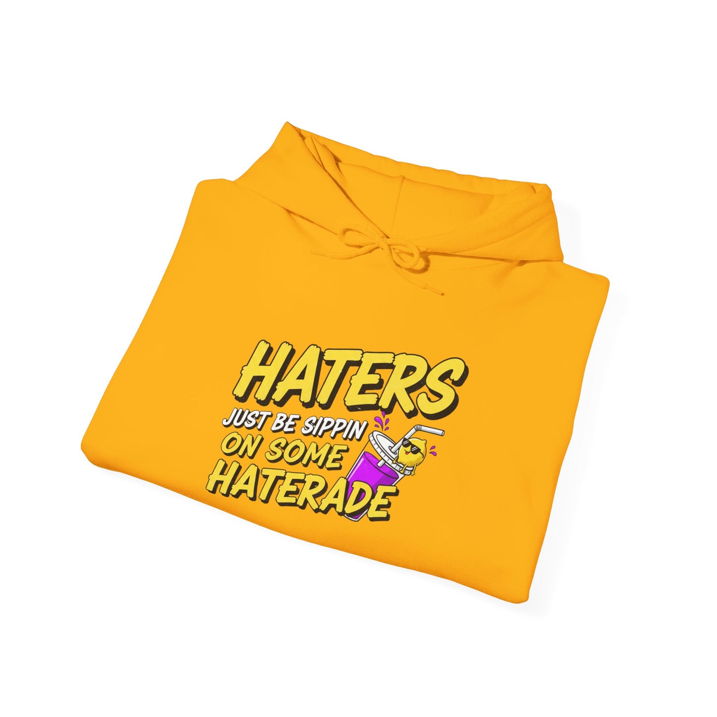 Haters Gonna Hate Skateboard Hoodie — Retro Neon Streetwear Pullover