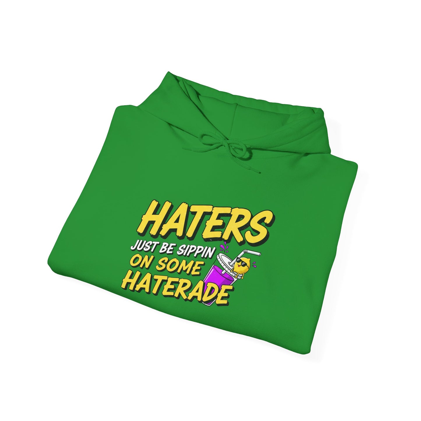 Haters Gonna Hate Skateboard Hoodie — Retro Neon Streetwear Pullover