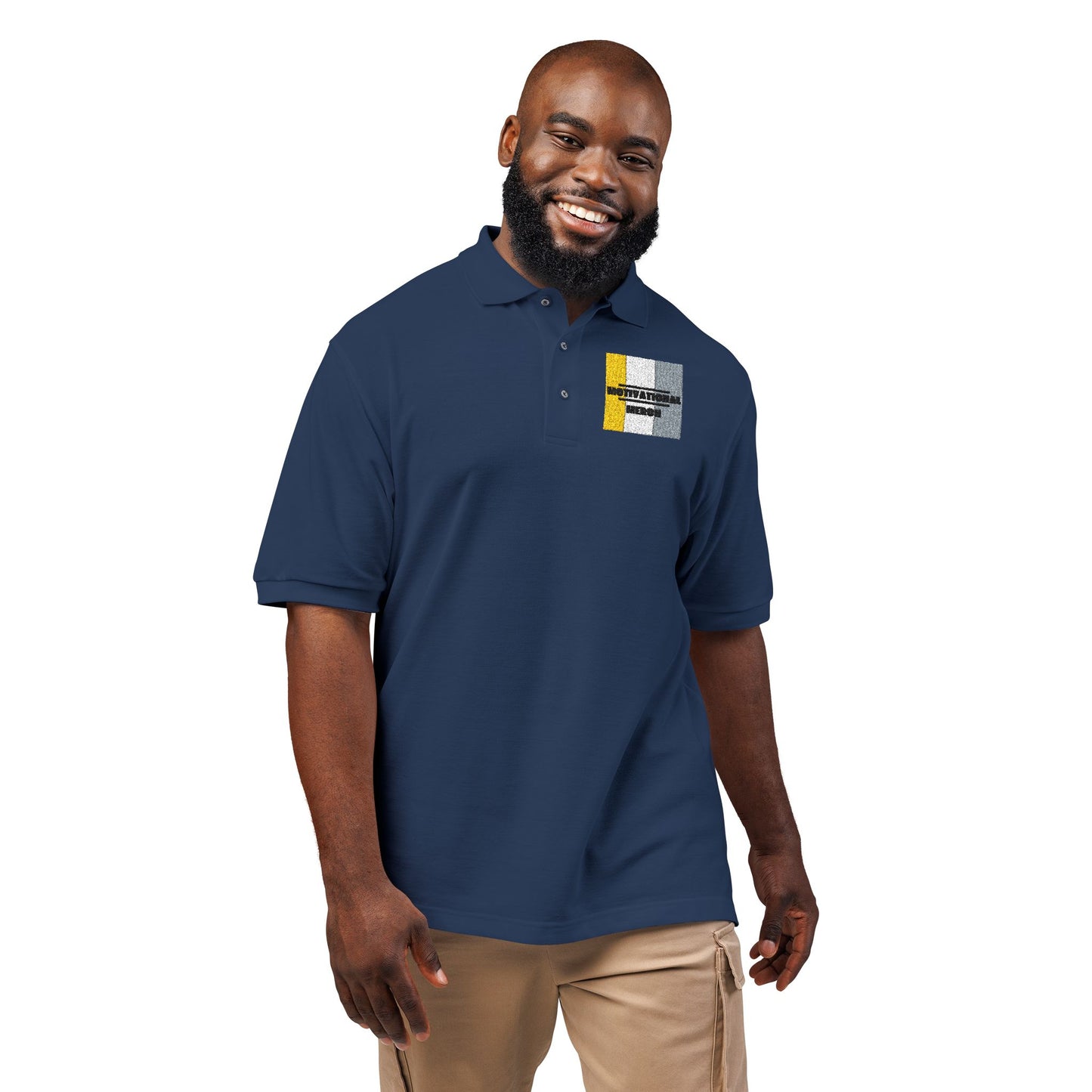 Embroidered Distressed Pride Flag Polo