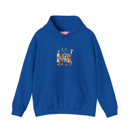 Mental Health Matters Hoodie — Colorful Awareness Pullover with Inspirational Back Quote