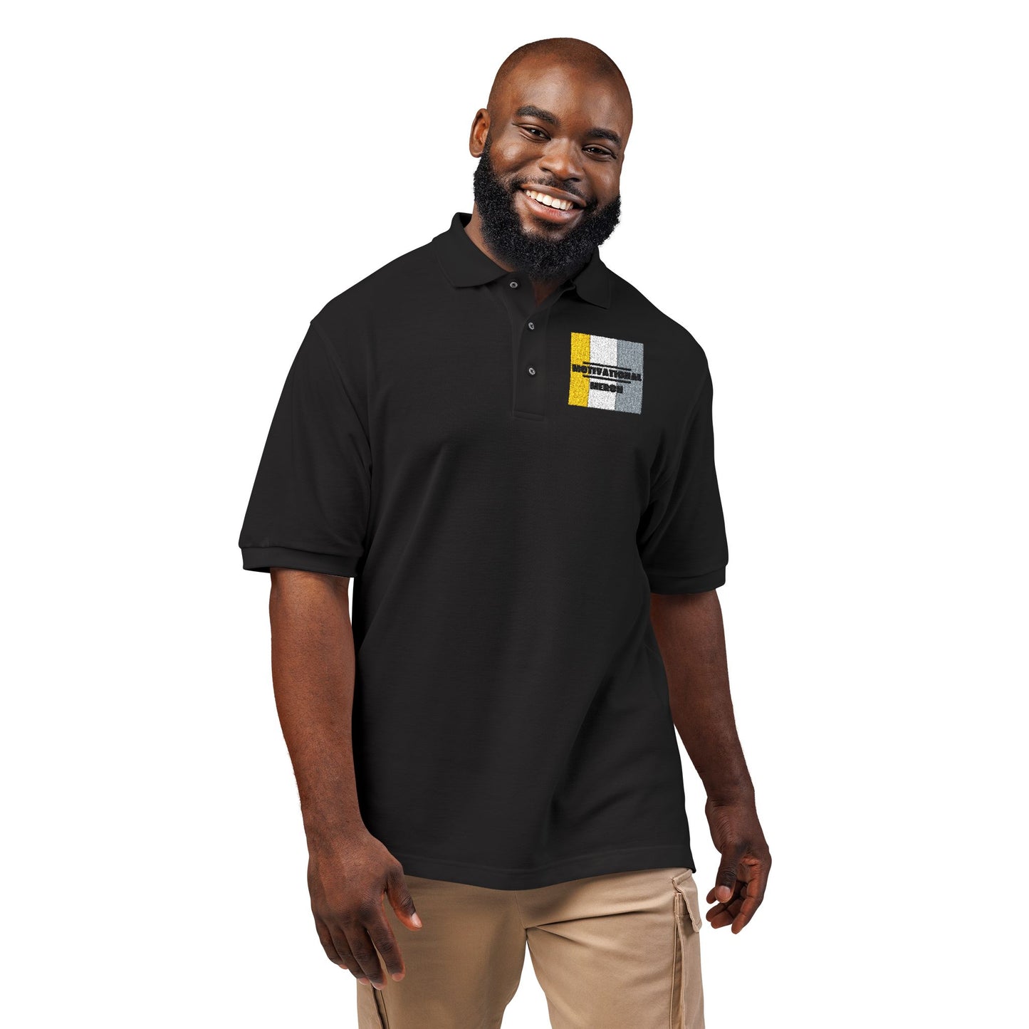 Embroidered Distressed Pride Flag Polo