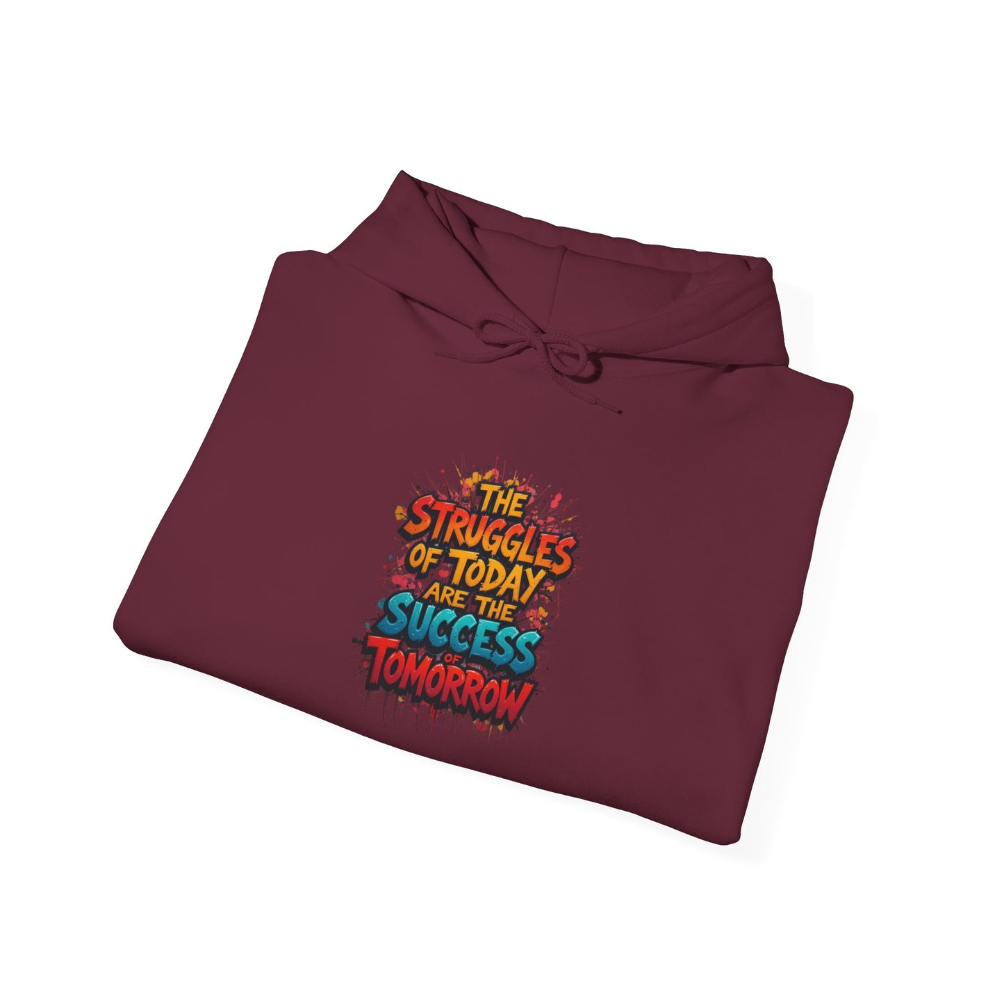 Hoodie — "The Struggles of Today Are the Success of Tomorrow" Motivational Graphic Hoodie
