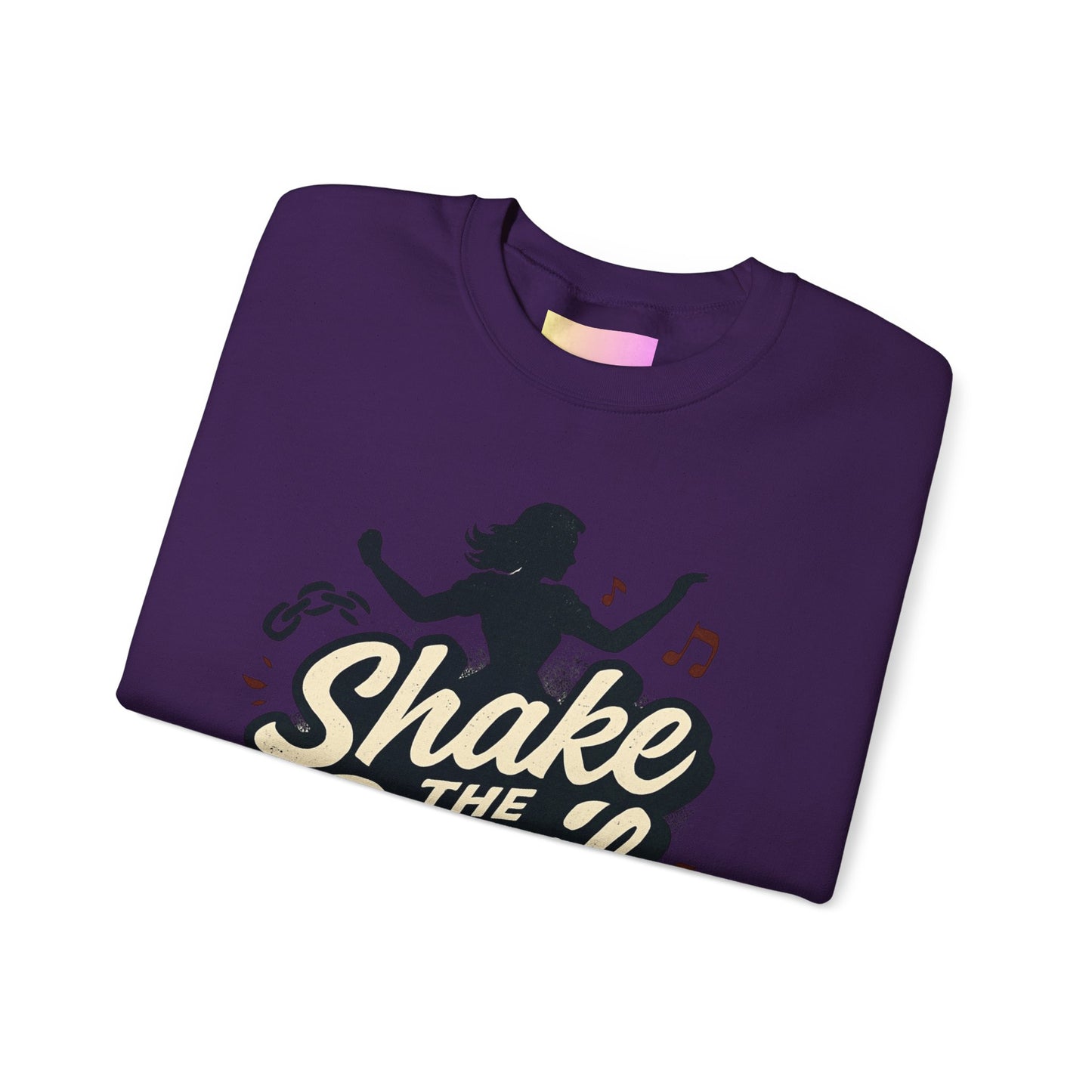 Crewneck Sweatshirt — "Shake the Devil Off" Retro Dance Graphic