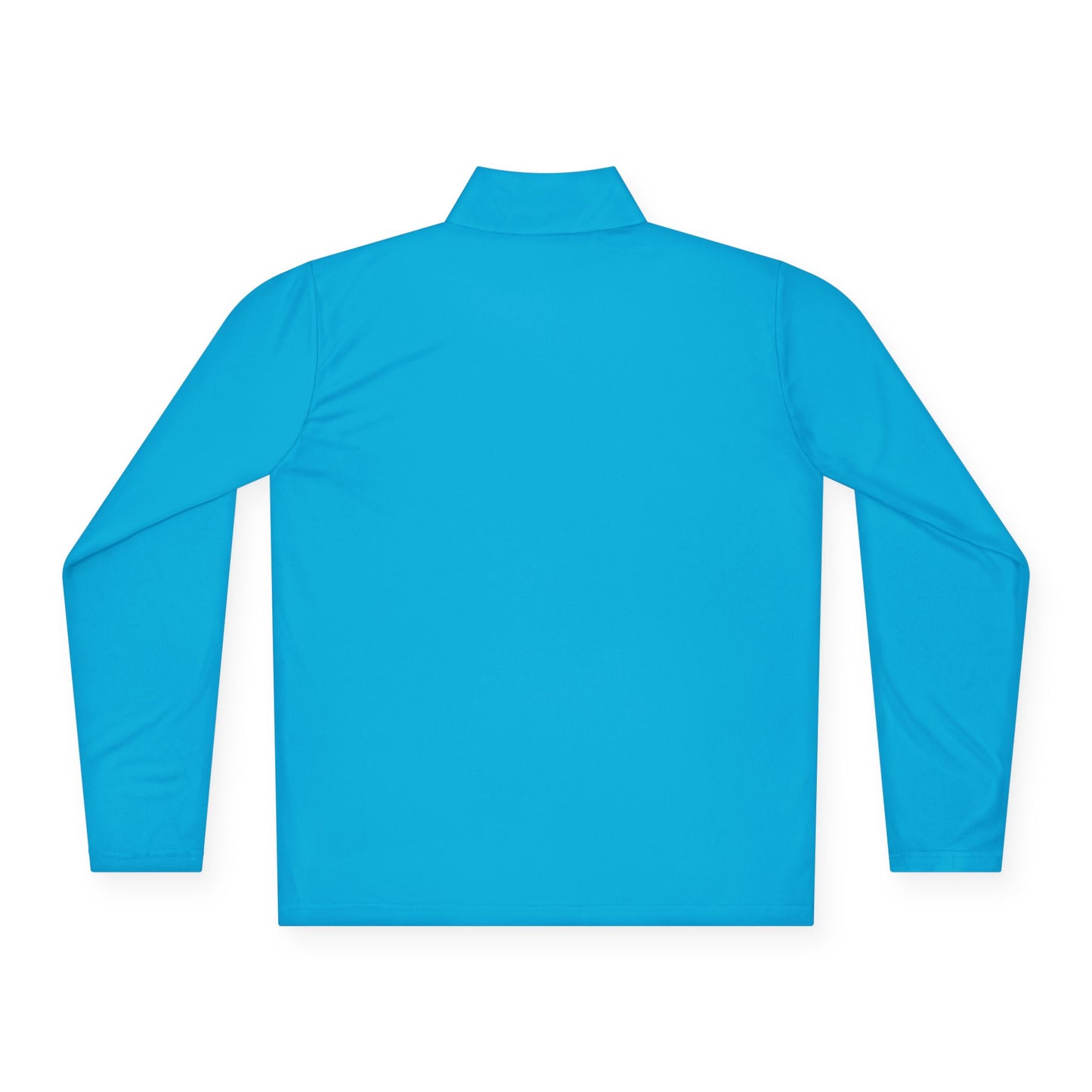 Quarter-Zip Pullover — Pastel Gradient 'Be Here Now' Chest Print