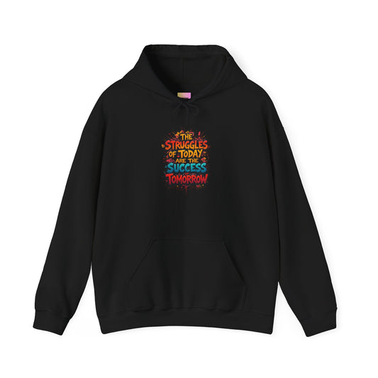 Hoodie — "The Struggles of Today Are the Success of Tomorrow" Motivational Graphic Hoodie