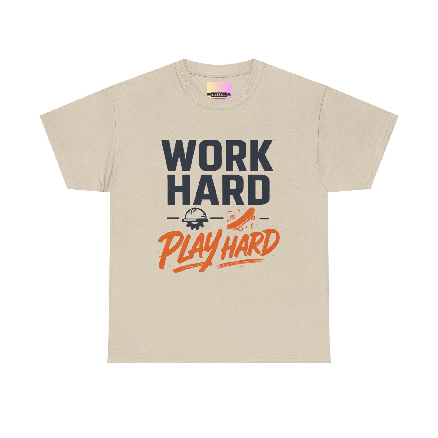 Work Hard Play Hard T-Shirt — Motivational Graphic Tee for Sports & Everyday Wear