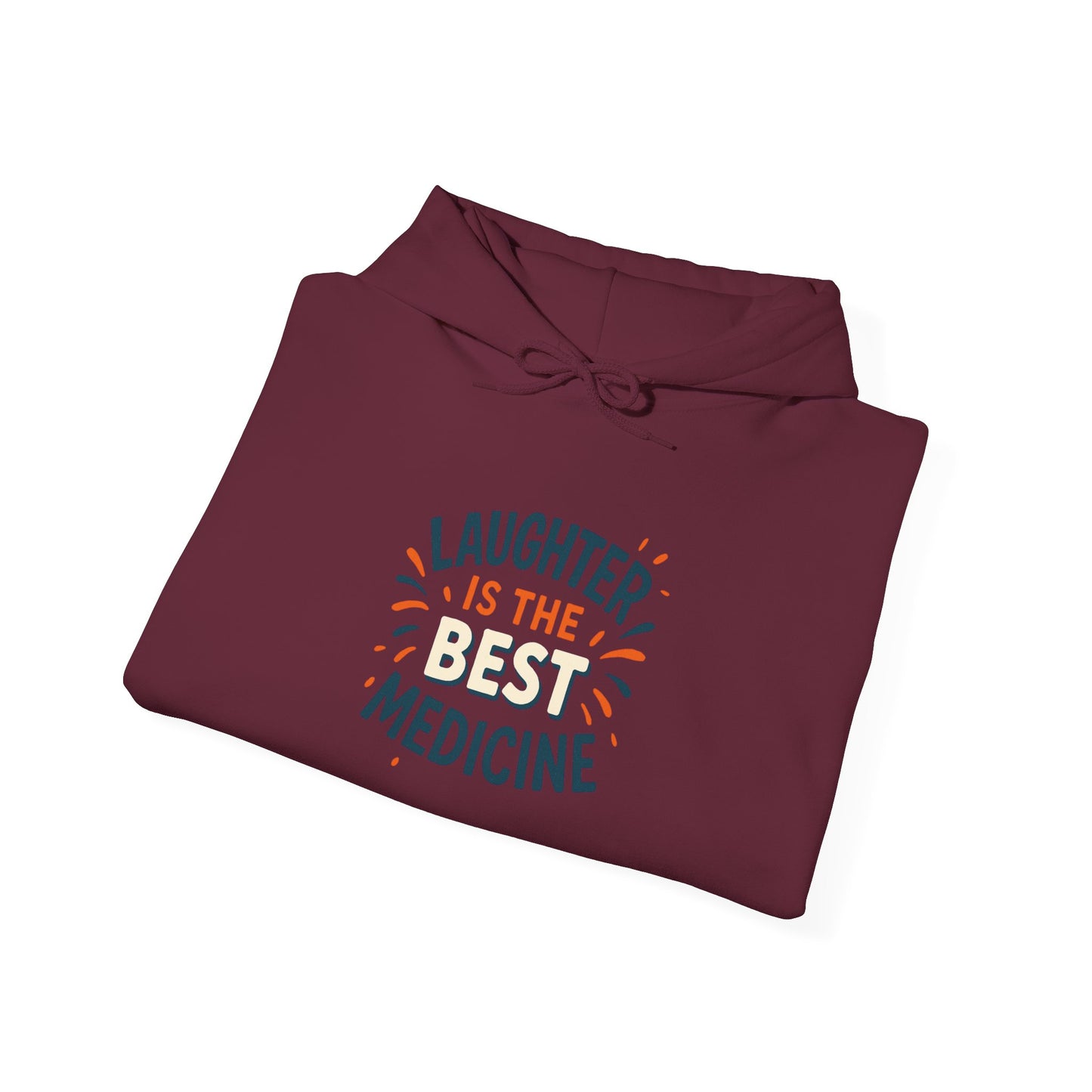 Laughter is the Best Medicine Hoodie, Unisex Sweatshirt, Funny Gift, Cozy Apparel, Inspirational Hoodie, Comfort Wear