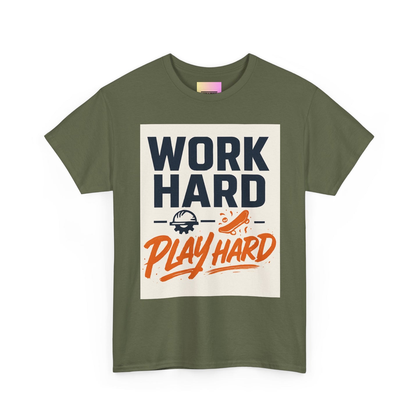 Work Hard Play Hard T-Shirt — Motivational Graphic Tee for Sports & Everyday Wear