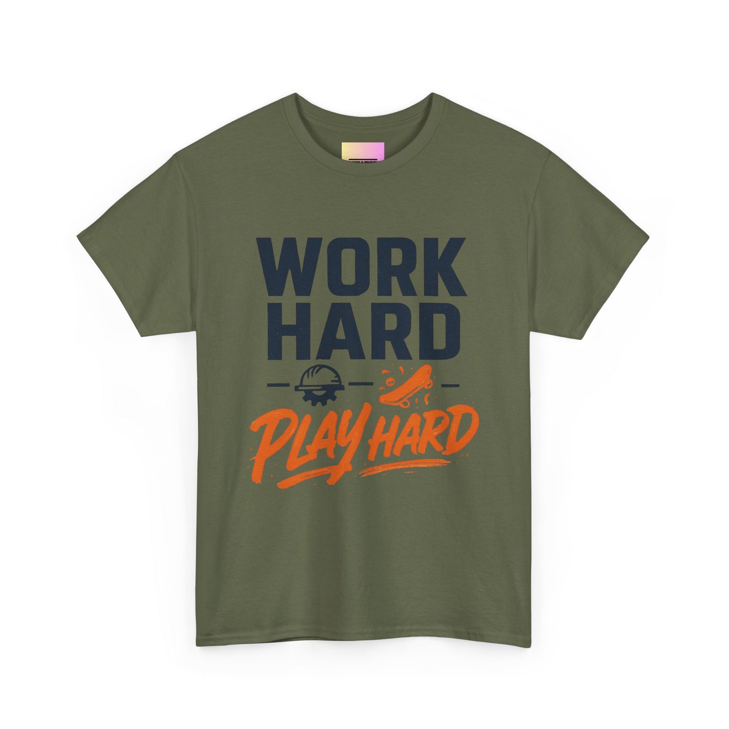 Work Hard Play Hard T-Shirt — Motivational Graphic Tee for Sports & Everyday Wear
