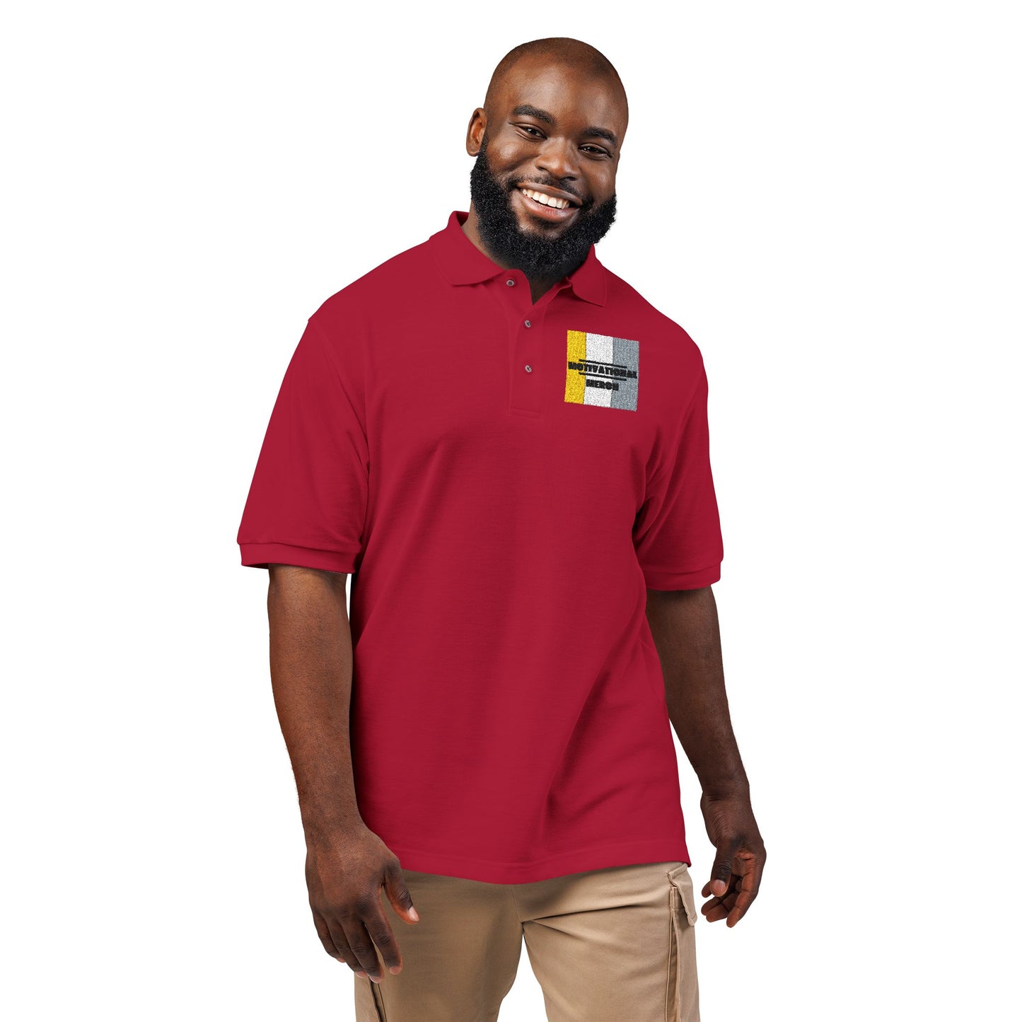 Embroidered Distressed Pride Flag Polo