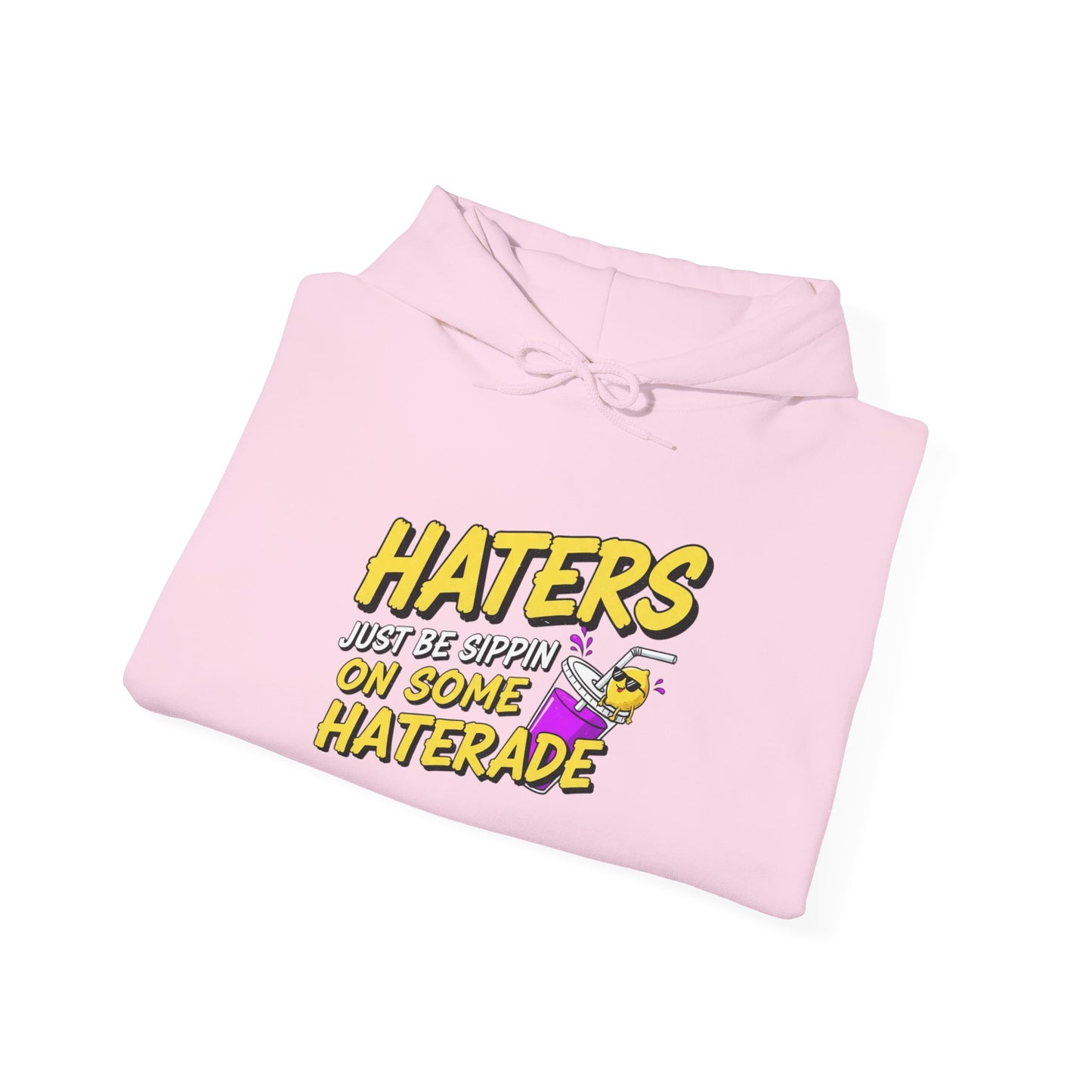 Haters Gonna Hate Skateboard Hoodie — Retro Neon Streetwear Pullover