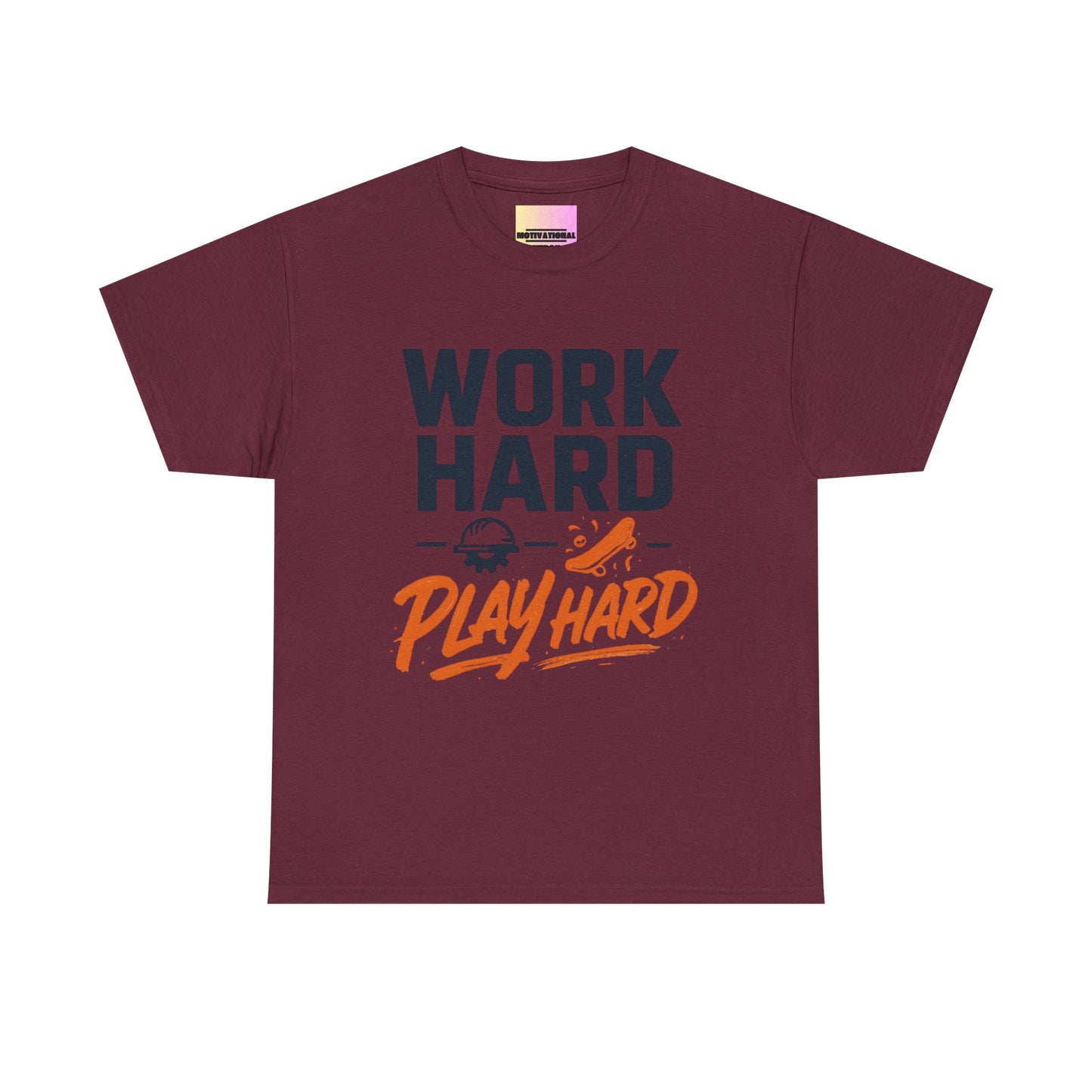 Work Hard Play Hard T-Shirt — Motivational Graphic Tee for Sports & Everyday Wear