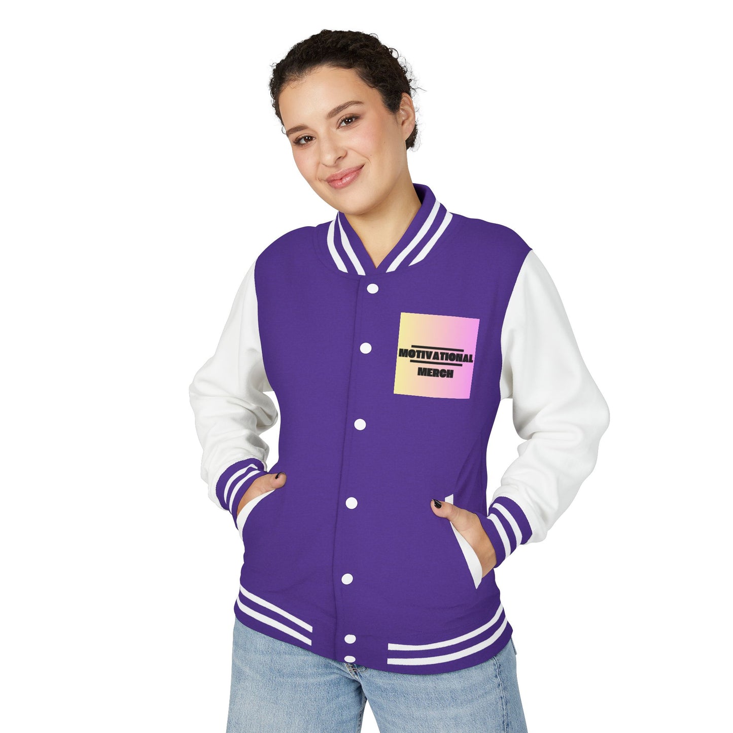 Letterman Jacket — Retro "HATERS" Graphic Varsity Jacket