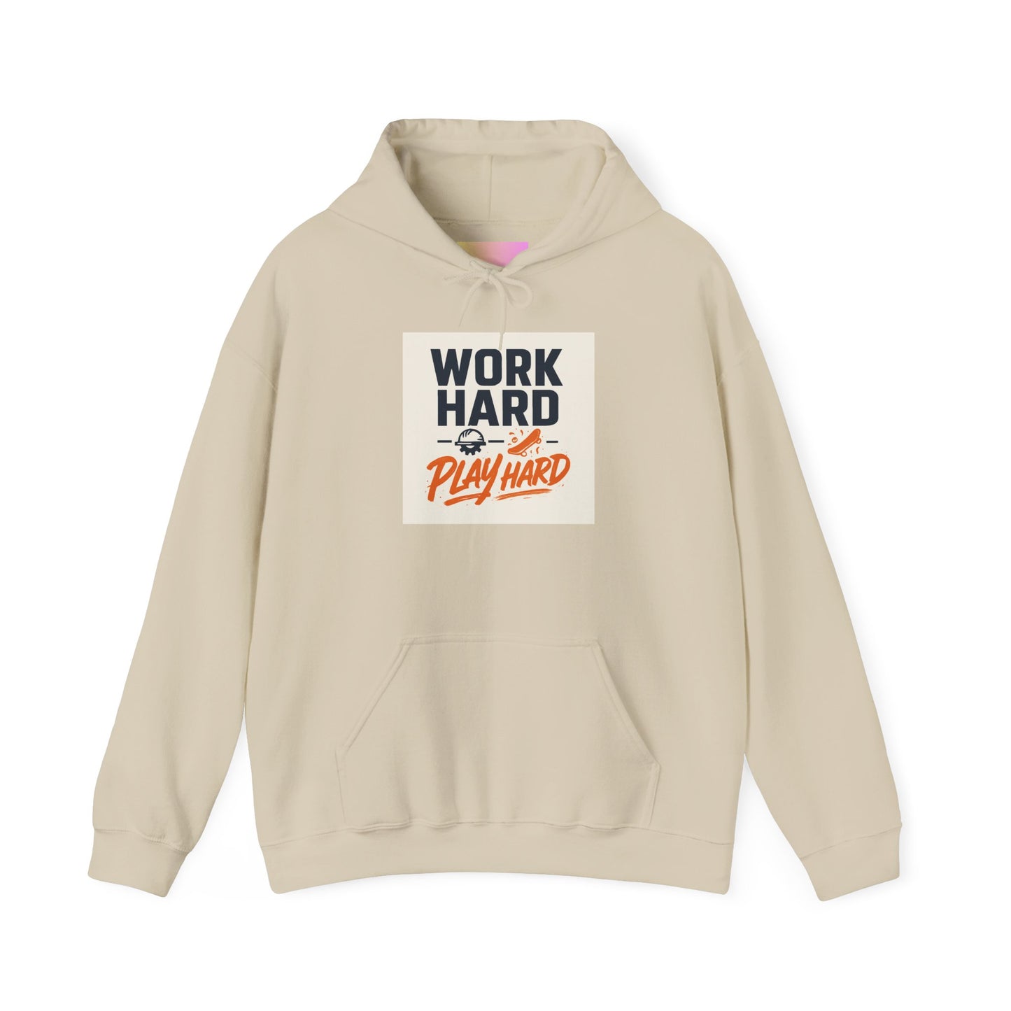 Work Hard Play Hard Hoodie – Retro Motivational Graphic Pullover
