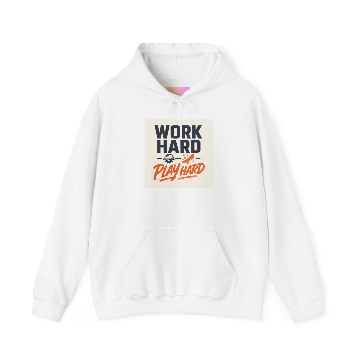 Work Hard Play Hard Hoodie – Retro Motivational Graphic Pullover