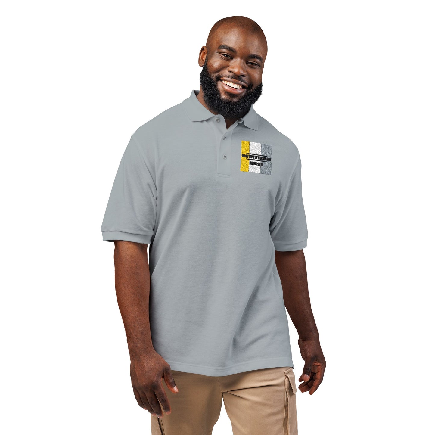 Embroidered Distressed Pride Flag Polo