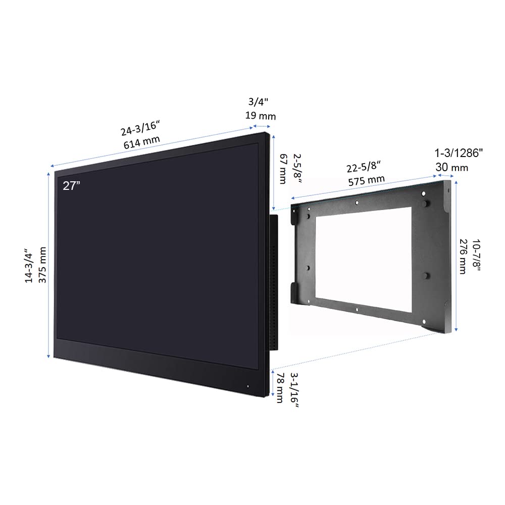 Soulaca 22 inches Smart Mirror TV Screen Waterproof Bathroom Shower Television Integrated WiFi Bluetooth 1080P ATSC Tuner 2024 New Model