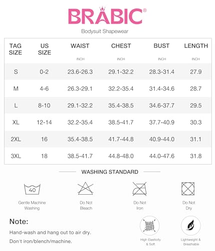 BRABIC Lace Bodysuit for Women Tummy Control Shapewear Sleeveless Tops V-Neck Backless Camisole Jumpsuit Shaper