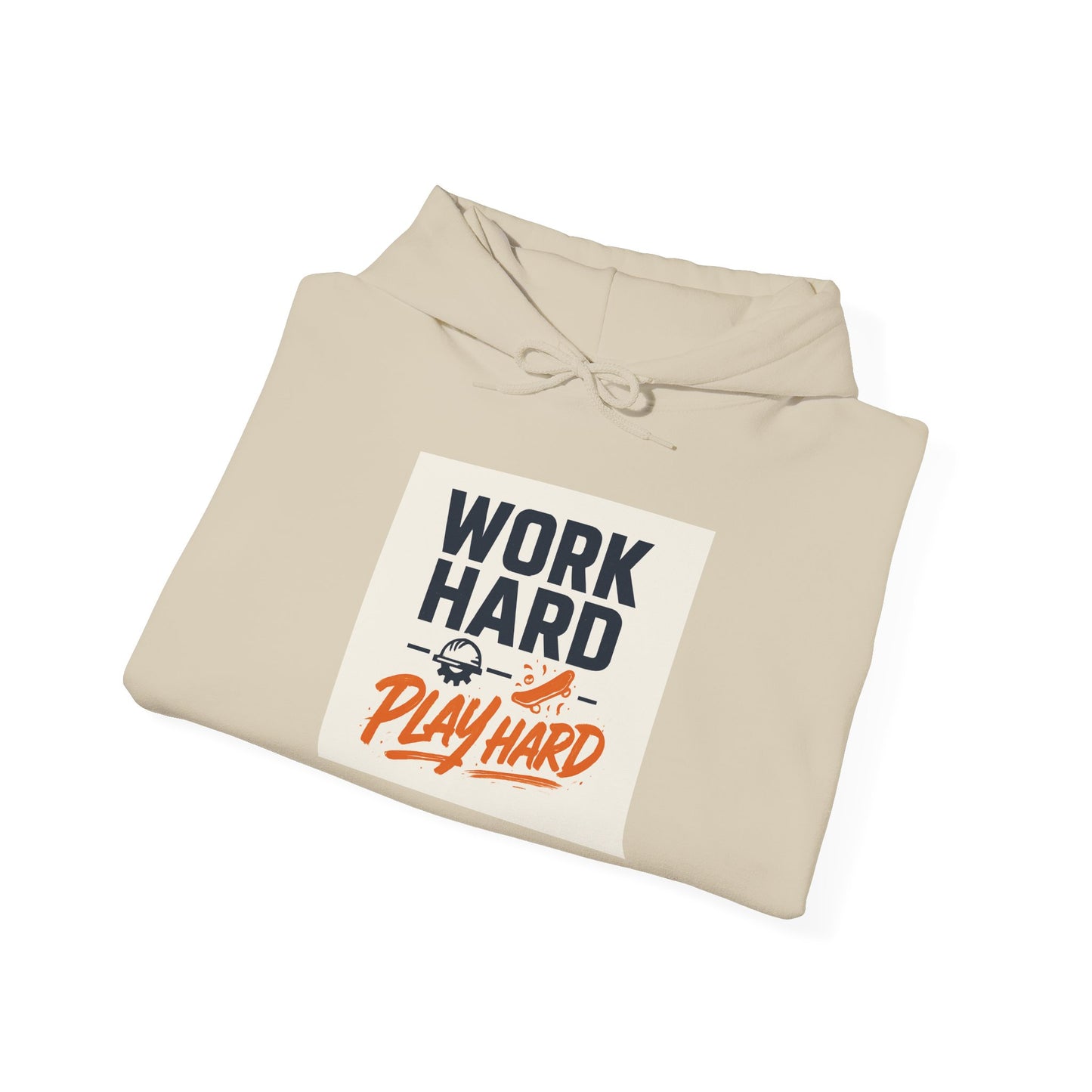 Work Hard Play Hard Hoodie – Retro Motivational Graphic Pullover