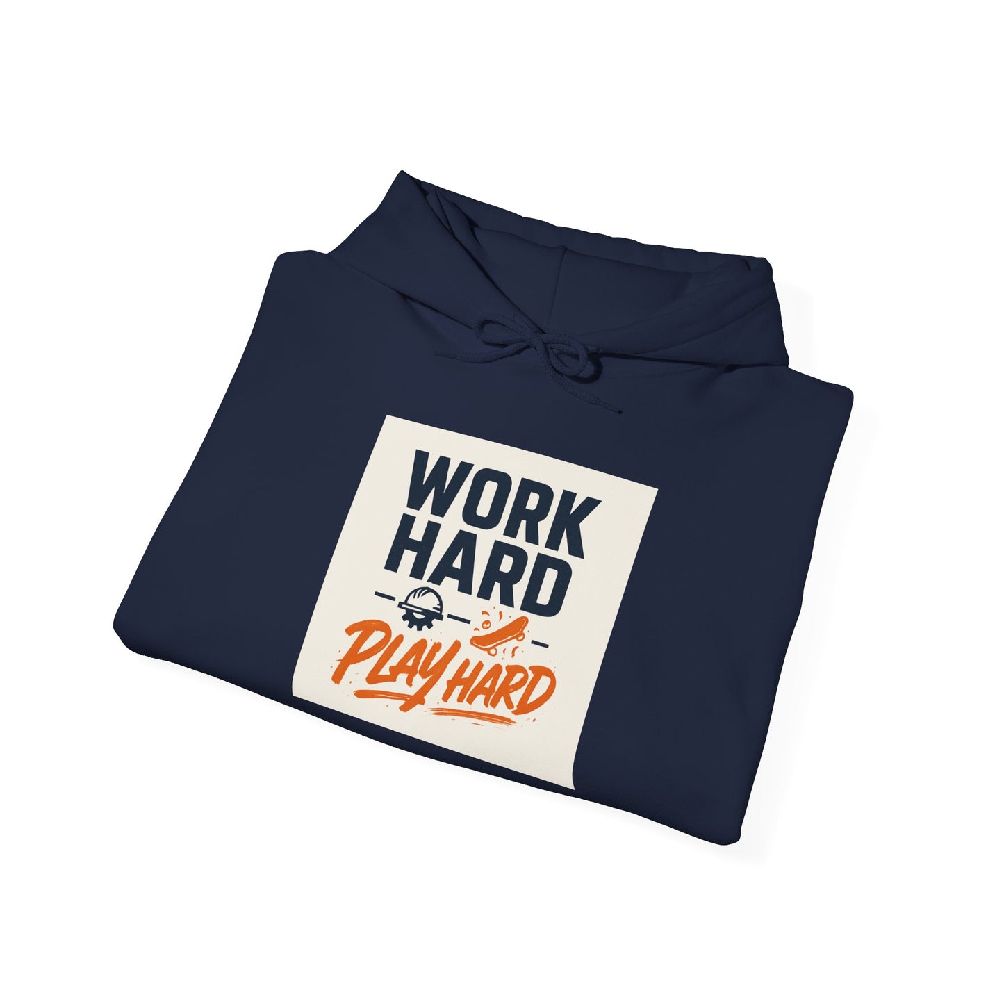 Work Hard Play Hard Hoodie – Retro Motivational Graphic Pullover