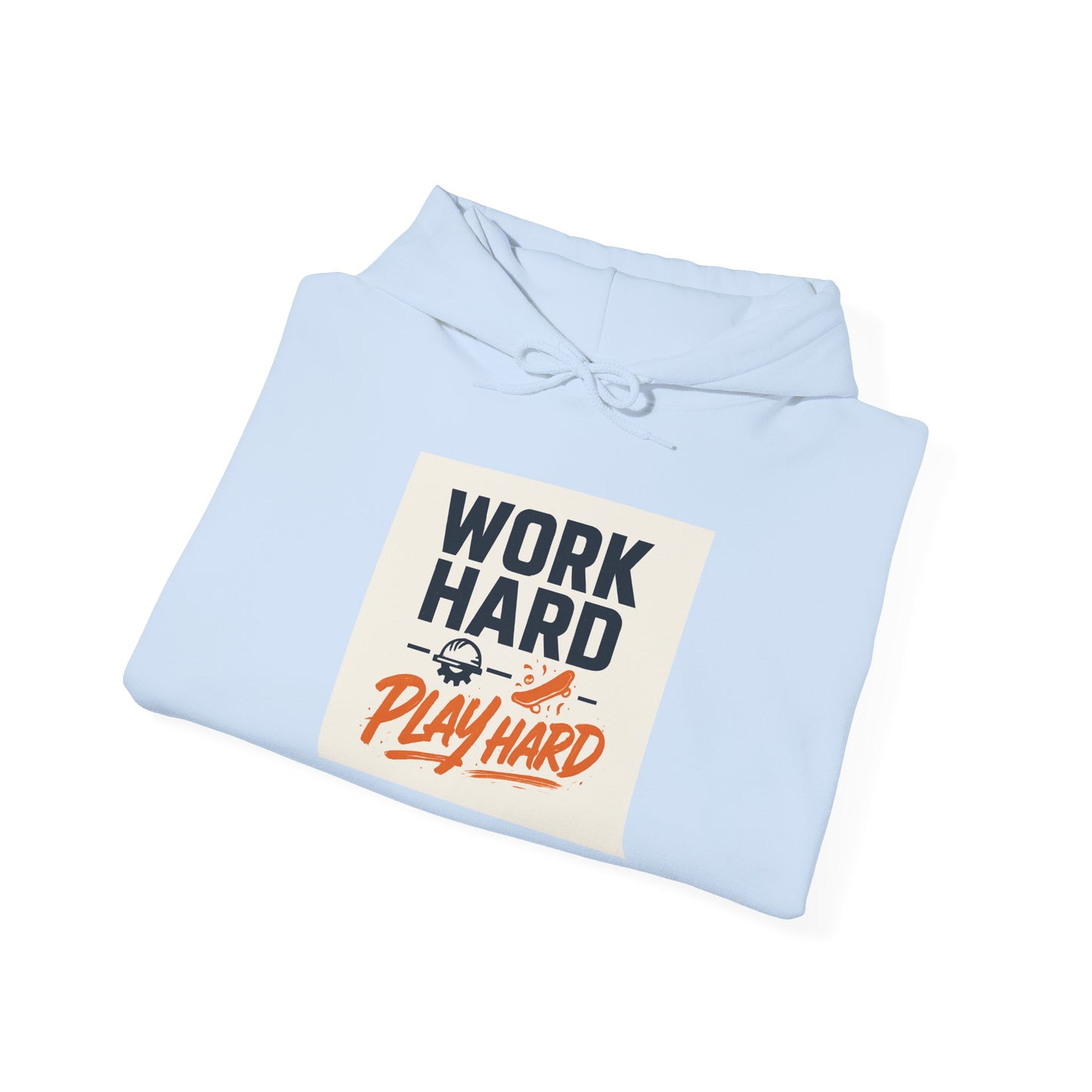 Work Hard Play Hard Hoodie – Retro Motivational Graphic Pullover