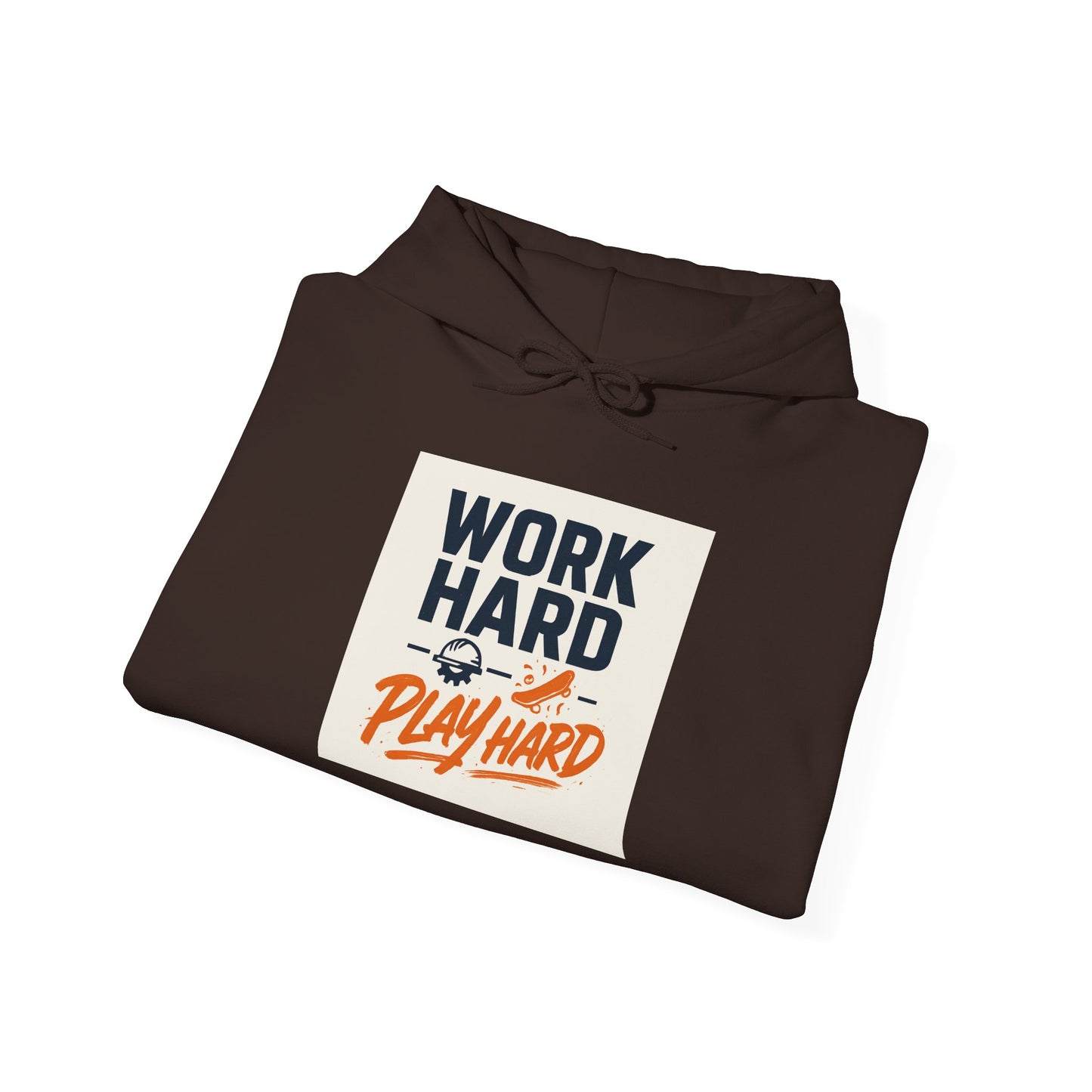Work Hard Play Hard Hoodie – Retro Motivational Graphic Pullover