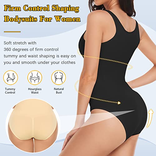 VVX Bodysuit for Women - Tummy Control Seamless Tops Compression Butt Lifting Shapewear Bodysuits