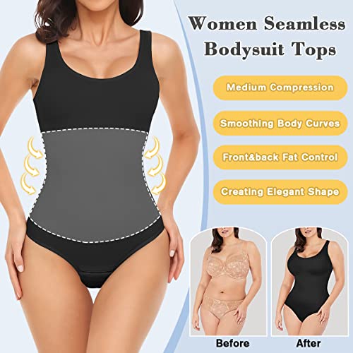 VVX Bodysuit for Women - Tummy Control Seamless Tops Compression Butt Lifting Shapewear Bodysuits