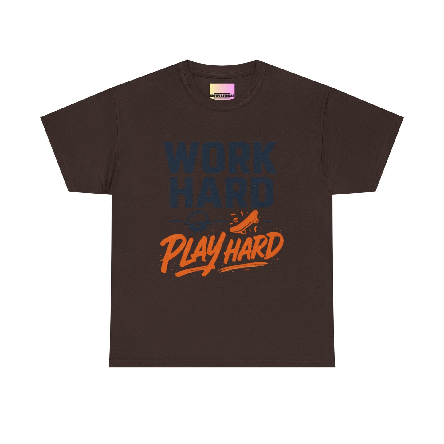 Work Hard Play Hard T-Shirt — Motivational Graphic Tee for Sports & Everyday Wear