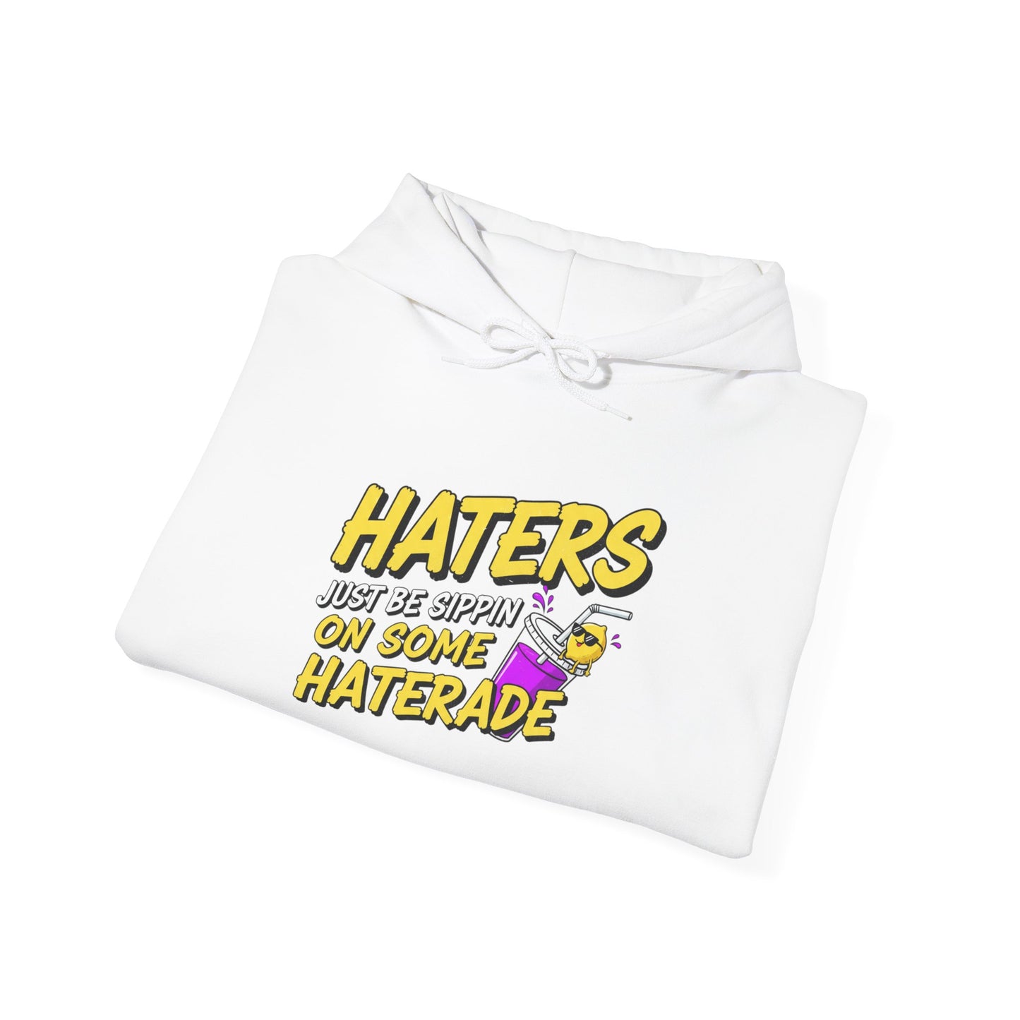 Haters Gonna Hate Skateboard Hoodie — Retro Neon Streetwear Pullover