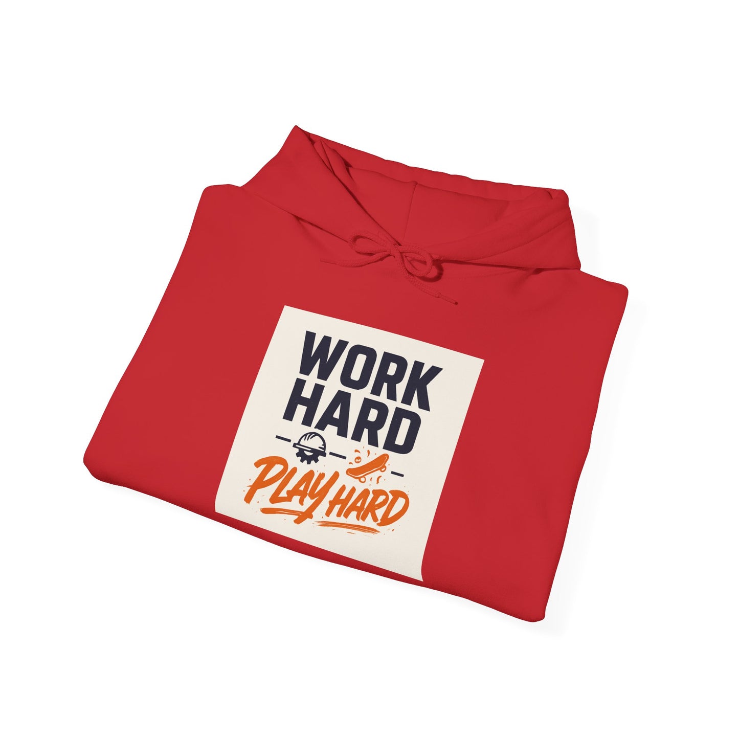 Work Hard Play Hard Hoodie – Retro Motivational Graphic Pullover