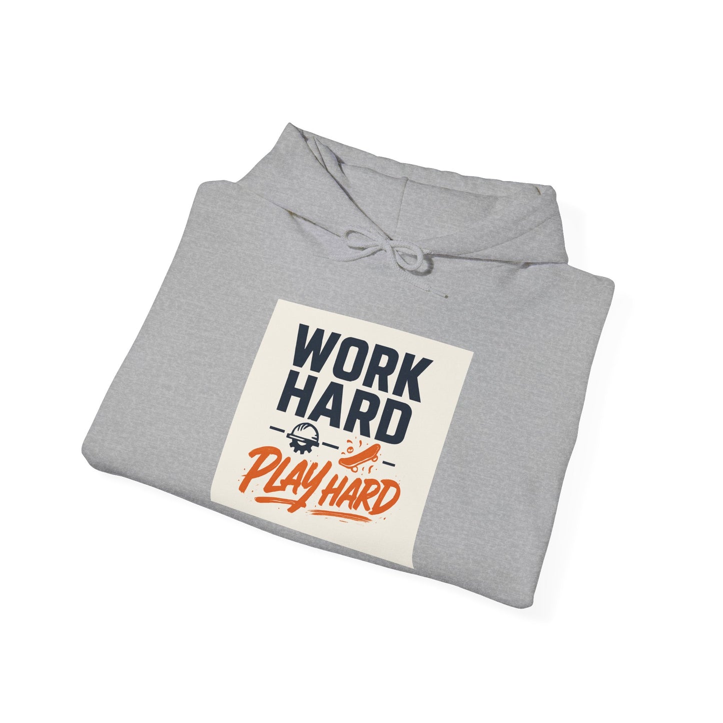 Work Hard Play Hard Hoodie – Retro Motivational Graphic Pullover