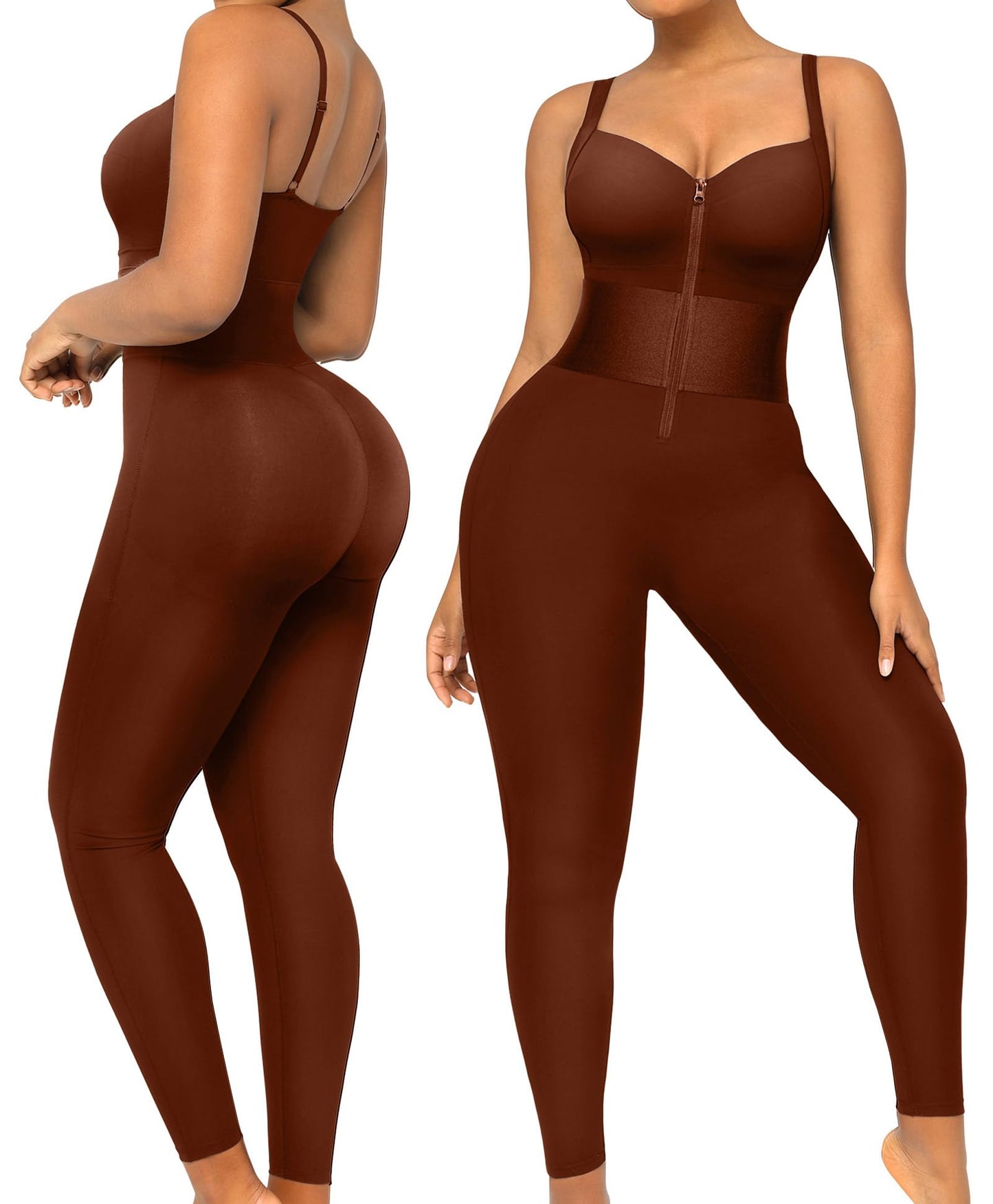 SHAPELLX Jumpsuits for Women Tummy Control One Piece Outfit Yoga Athletic Rompers Sleeveless Bodycon Shapewear