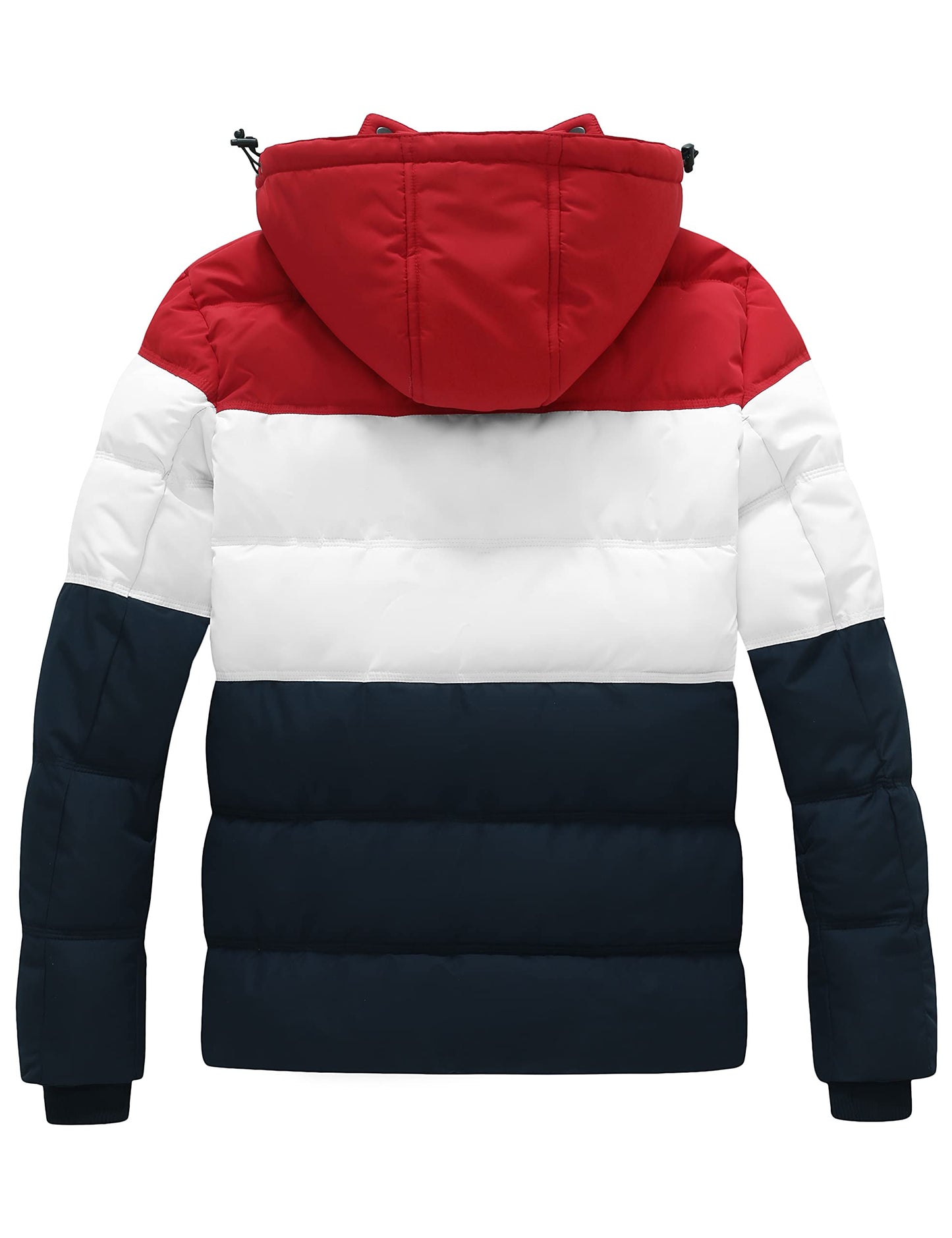 Wantdo Men's Hooded Winter Coat Warm Puffer Jacket Thicken Cotton Coat with Removable Hood